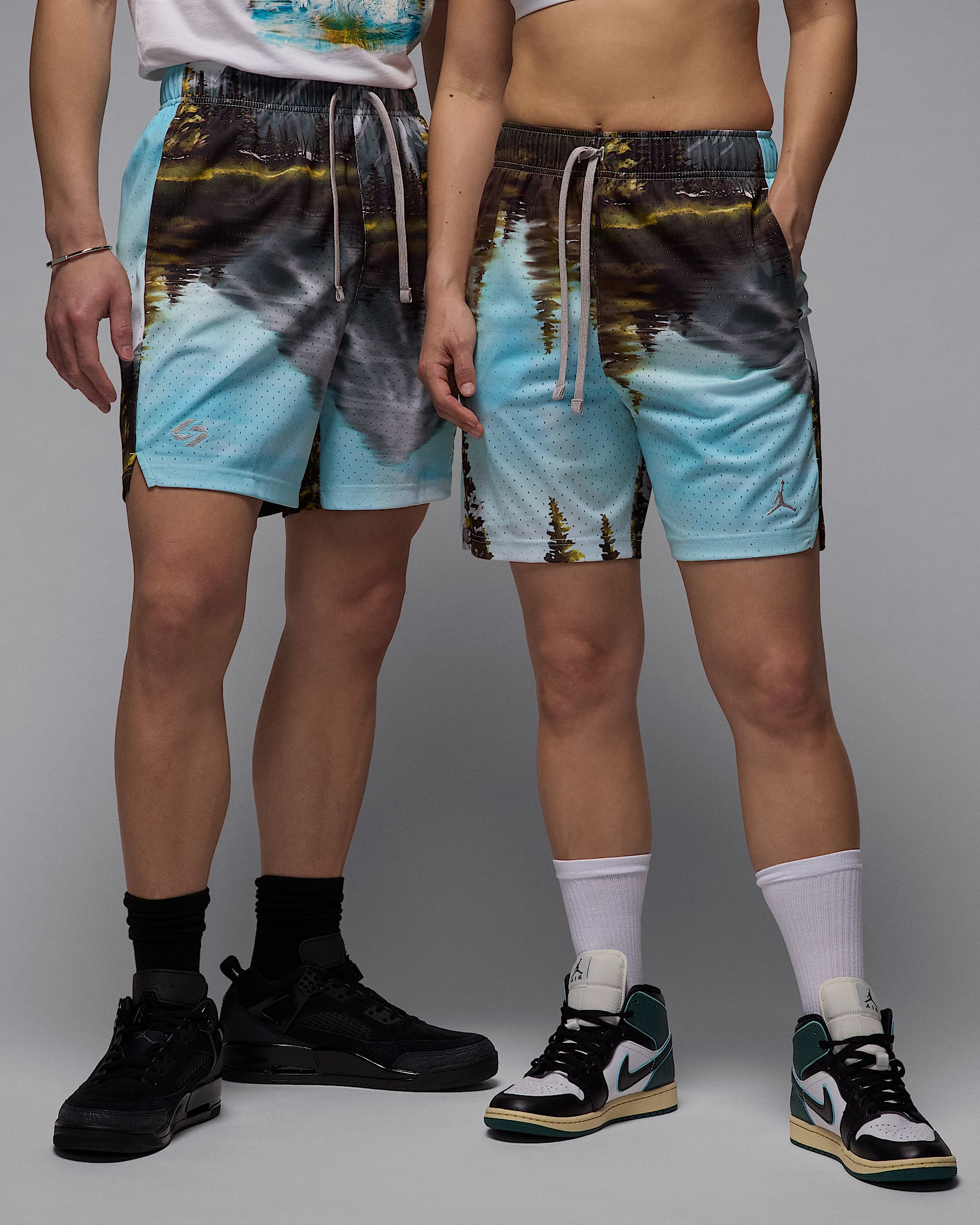 Luka Dri-FIT 东契奇男子速干网眼布短裤 - 大学灰/大学灰