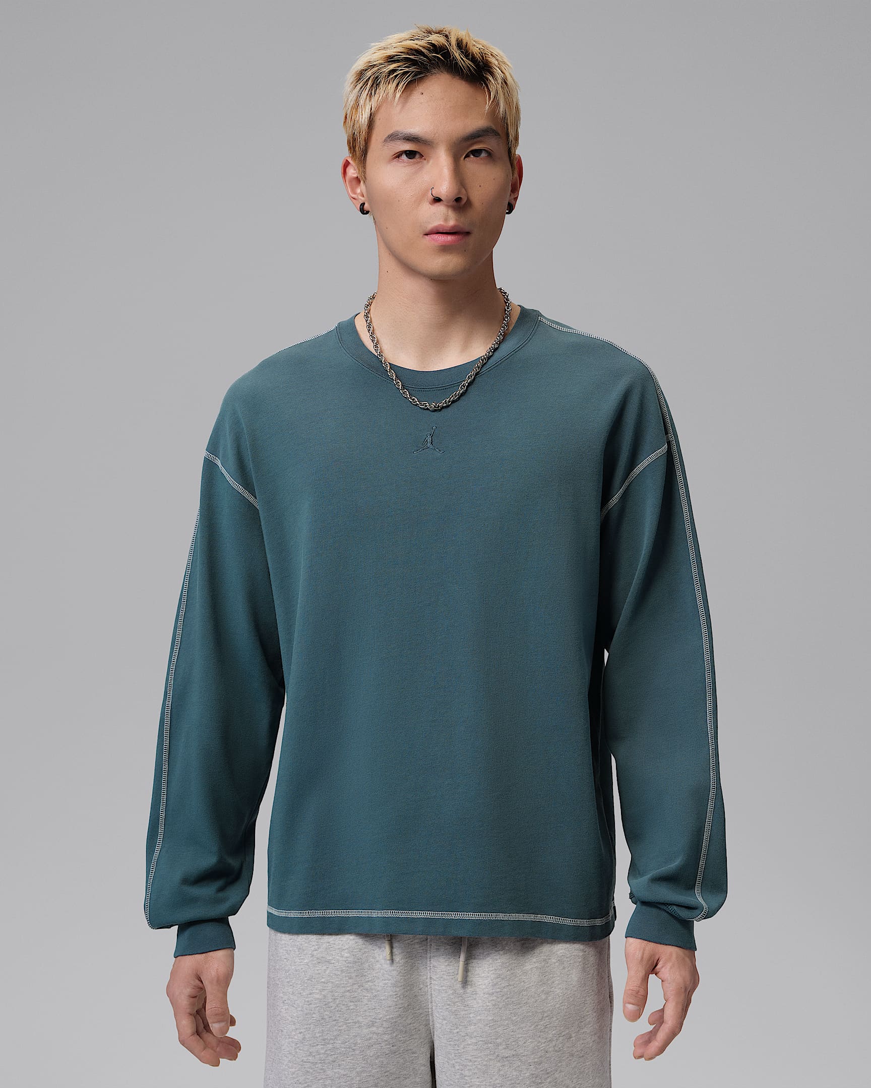 Jordan Flight 男子厚实长袖上衣 - 舰队蓝/浅蓝灰/舰队蓝