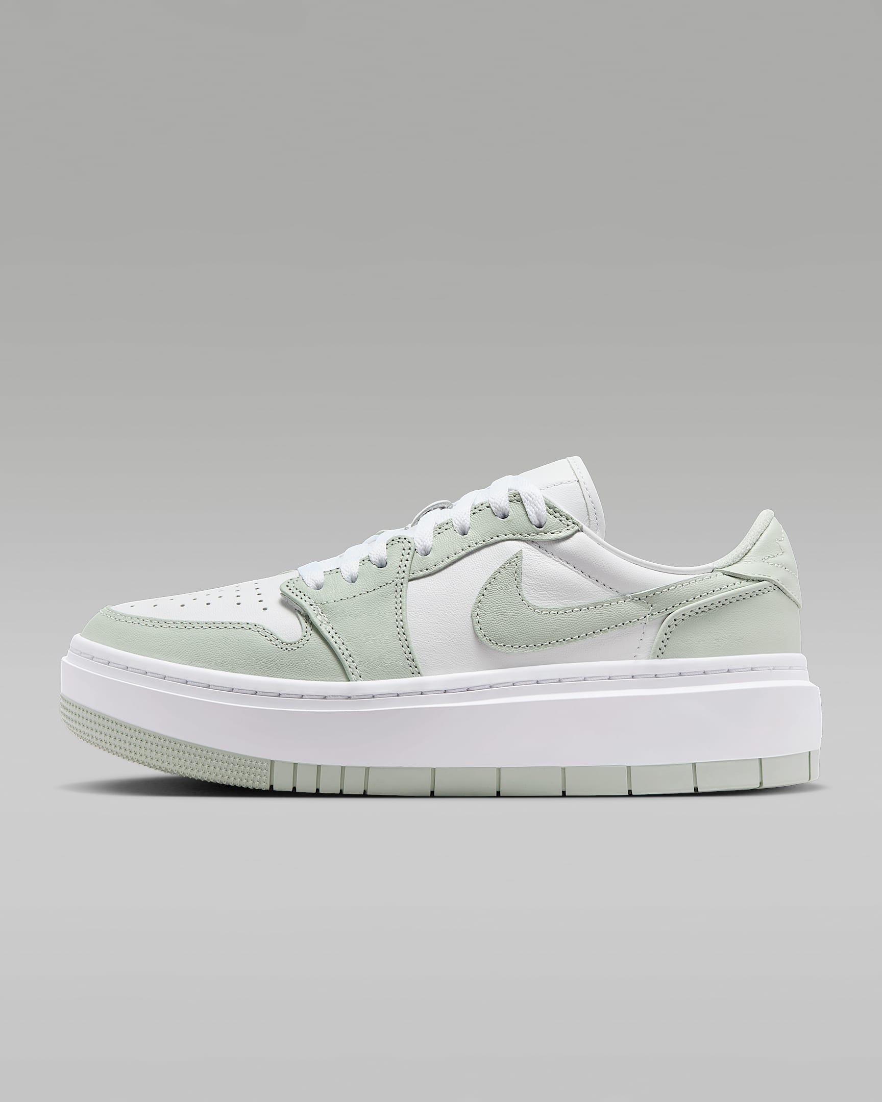 Air Jordan 1 Elevate Low 女子厚底增高运动鞋缓震皮面板鞋 - 水蓝/白色/水蓝