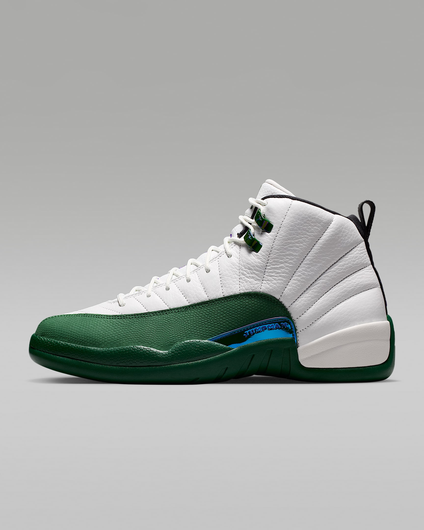 Air Jordan 12 Retro "Idols Become Rivals" 复刻男子缓震复古运动鞋 - 山峰白/热情紫/峡谷绿