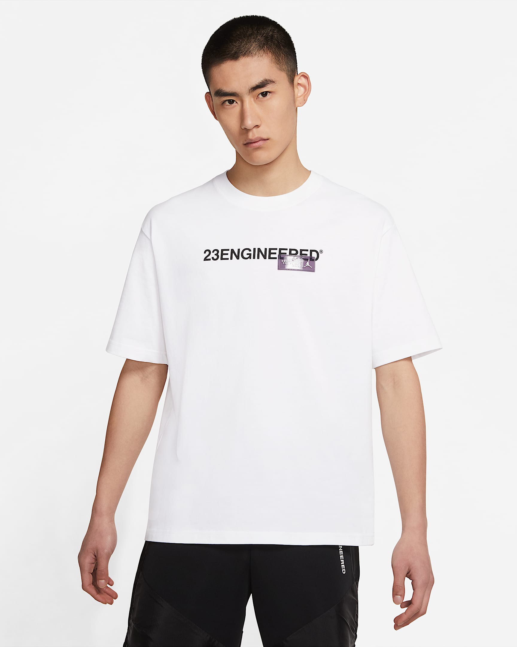 Jordan 23 Engineered 男子短袖圆领上衣 - 白色/黑
