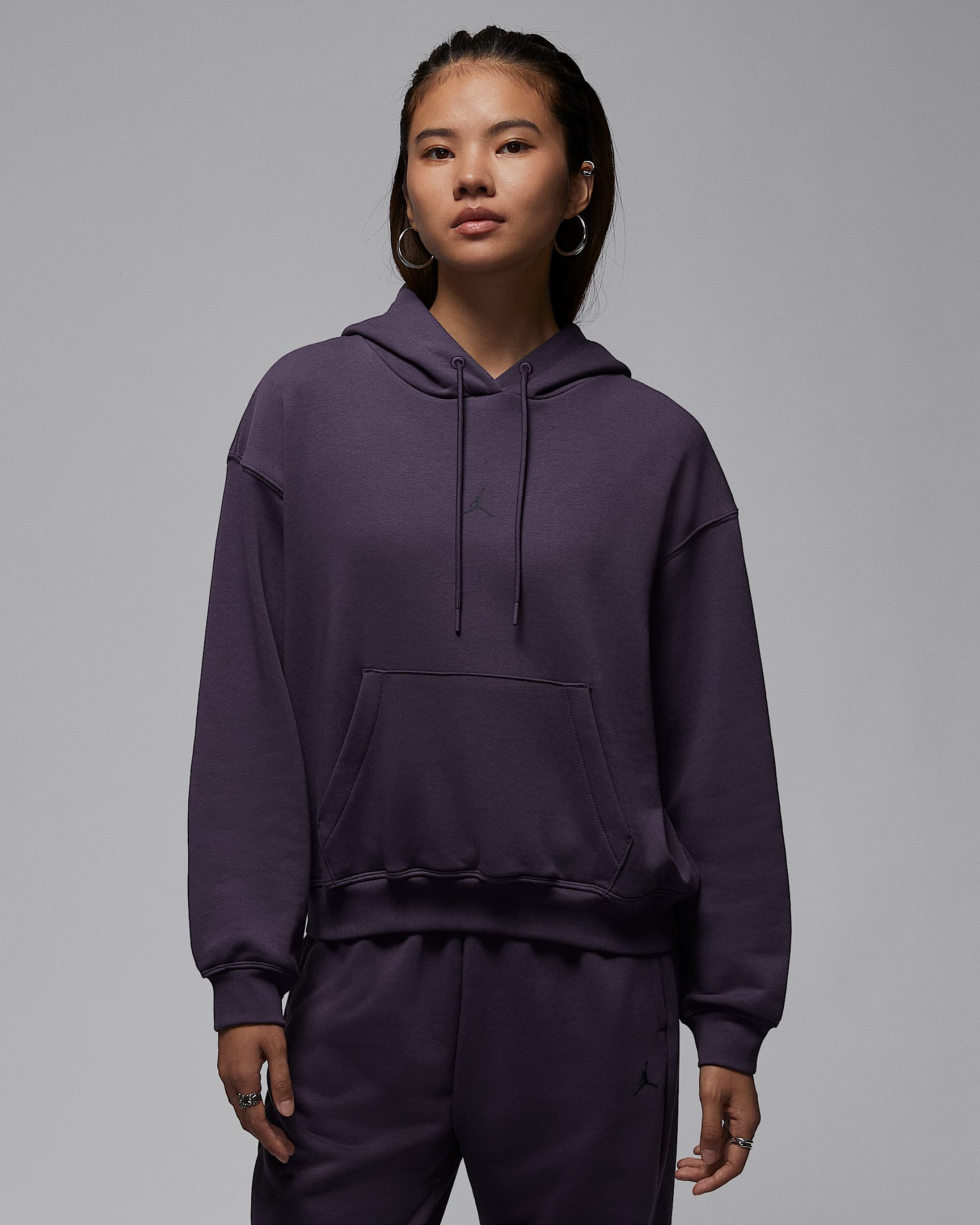 Jordan Sport Crossover Dri-FIT 女子速干针织连帽衫 - 乌紫/灰黑