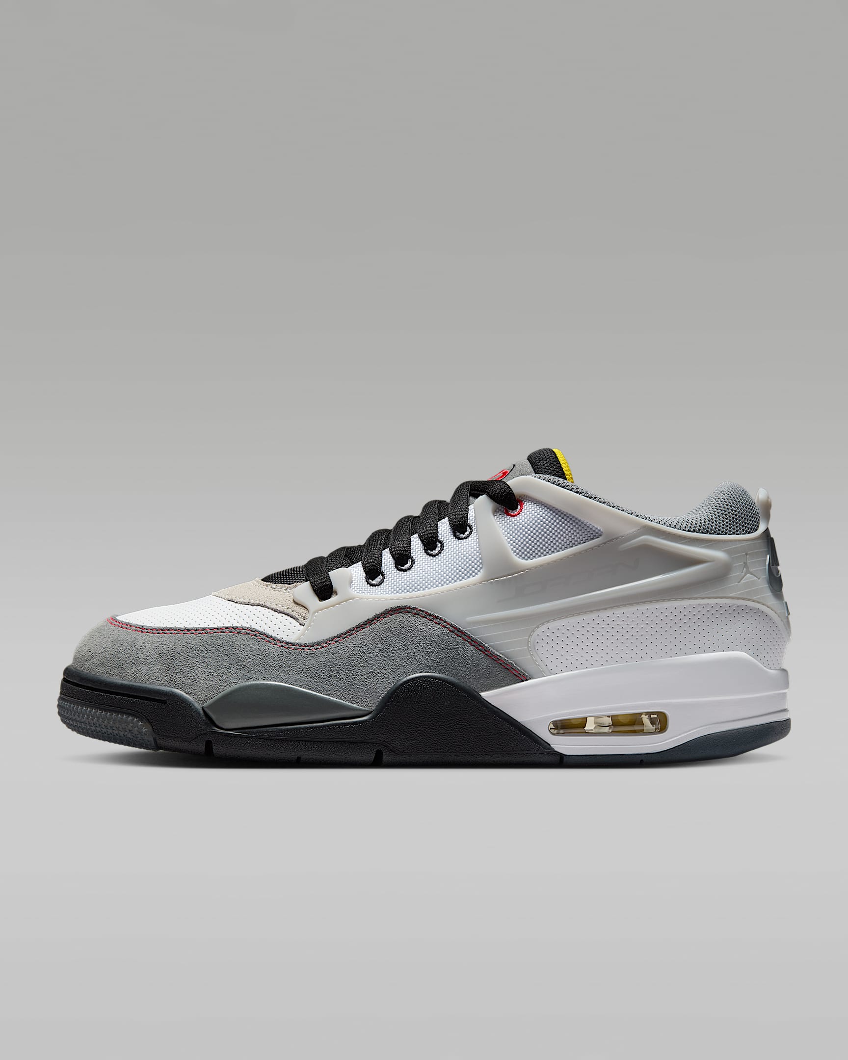Air Jordan 4 RM Premium 男子运动鞋骑士鞋 - 白色/黑/烟灰/火焰红