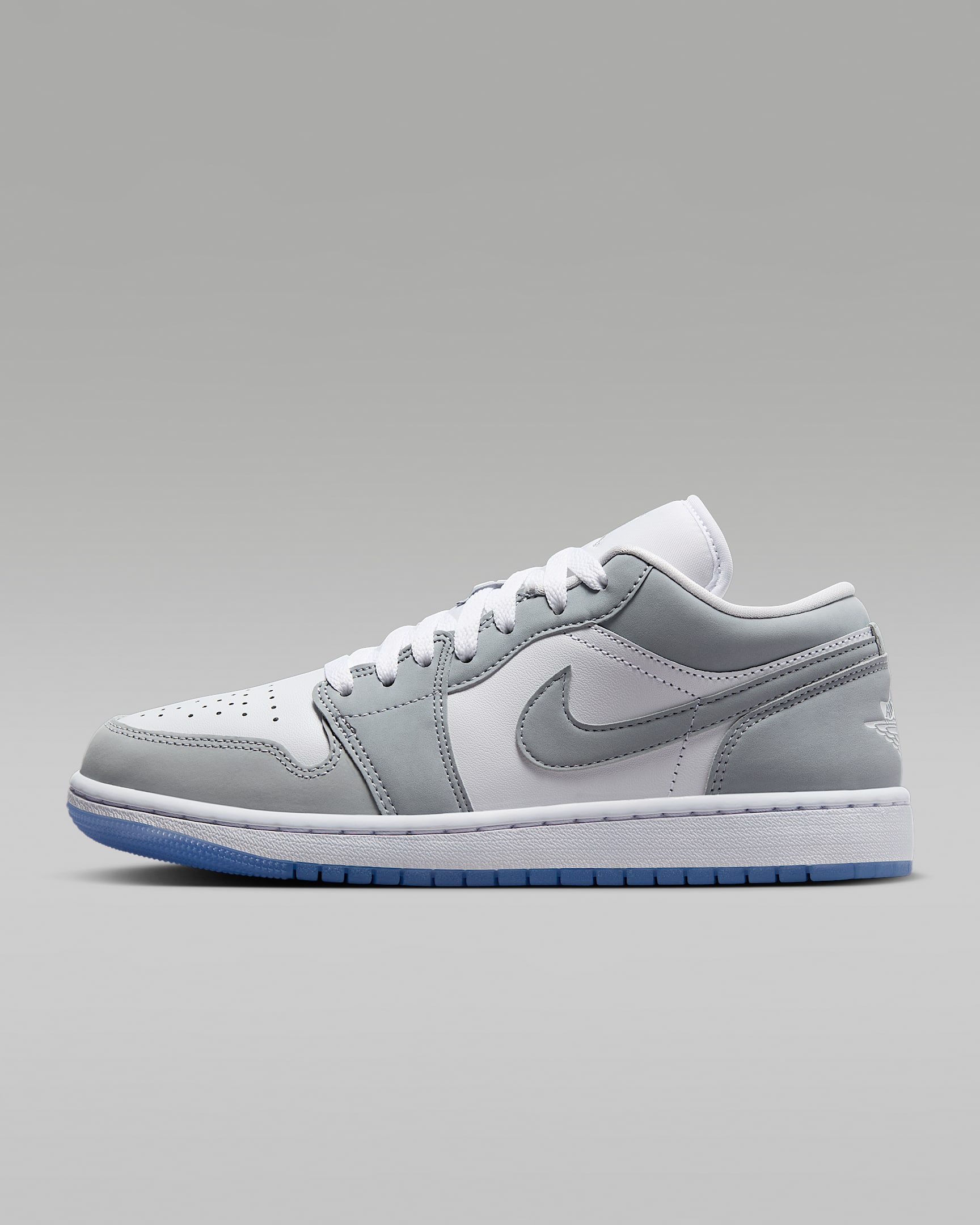 Air Jordan 1 Low 女子运动鞋 - 白色/铝蓝/狼灰