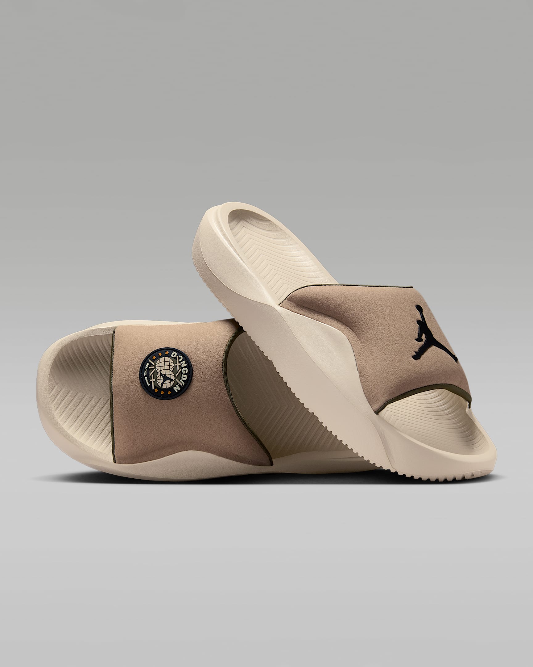 Jordan Franchise 下站东单男子拖鞋 - 麻黄/燕麦色/中橄榄绿/灰黑