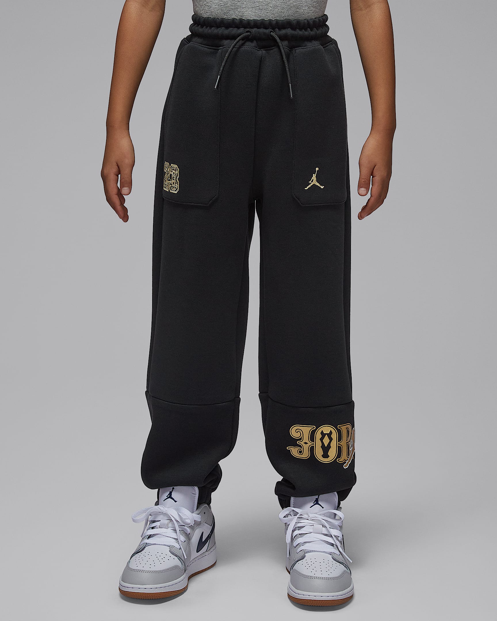 Jordan 新年系列幼童针织长裤 - 黑