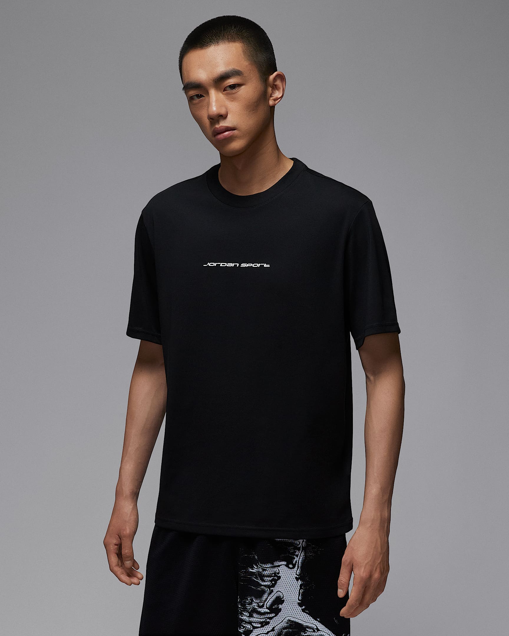 Jordan Sport Dri-FIT 男子速干T恤 - 黑/白色