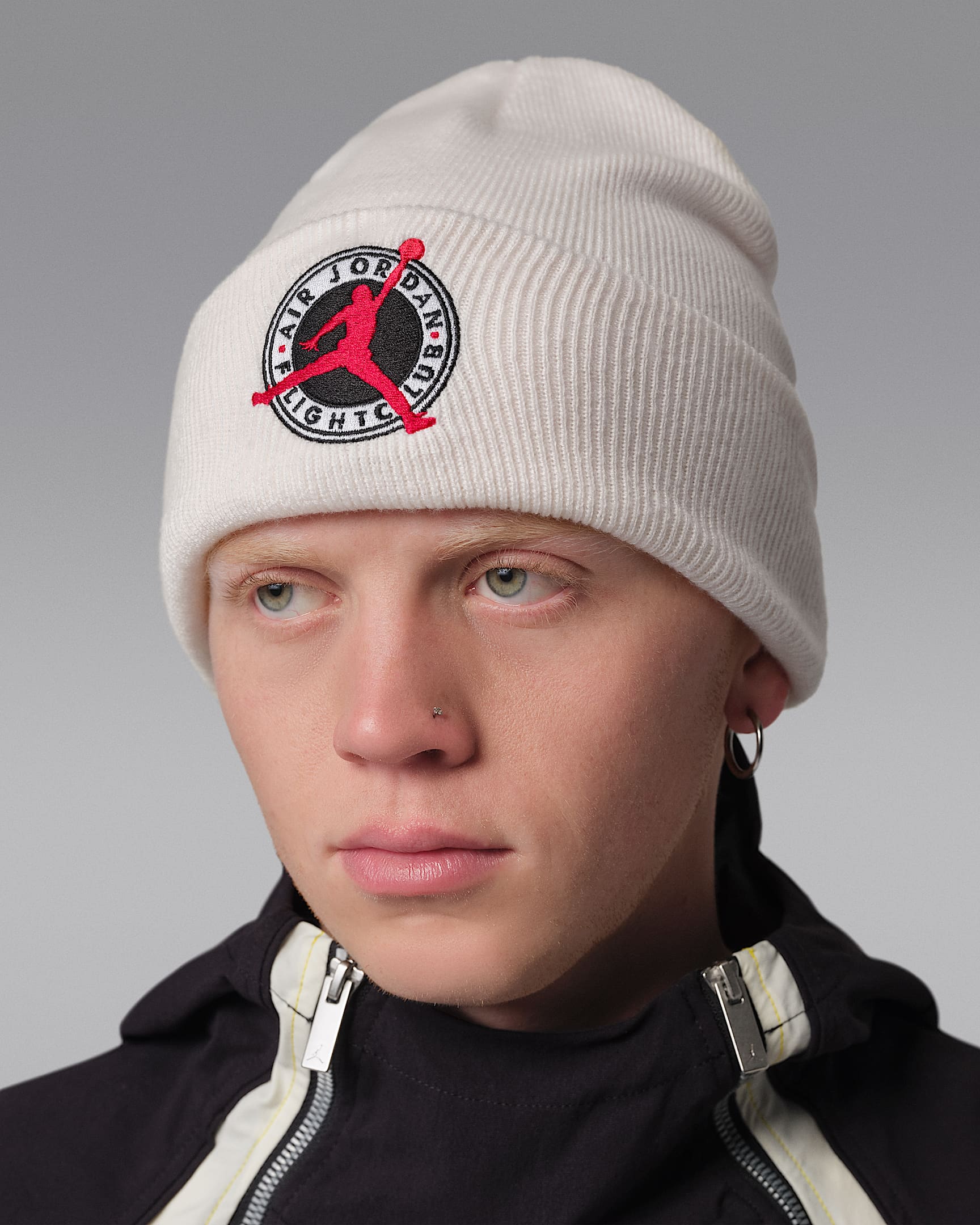 Jordan Flight Club Peak 针织帽 - 淡象牙白