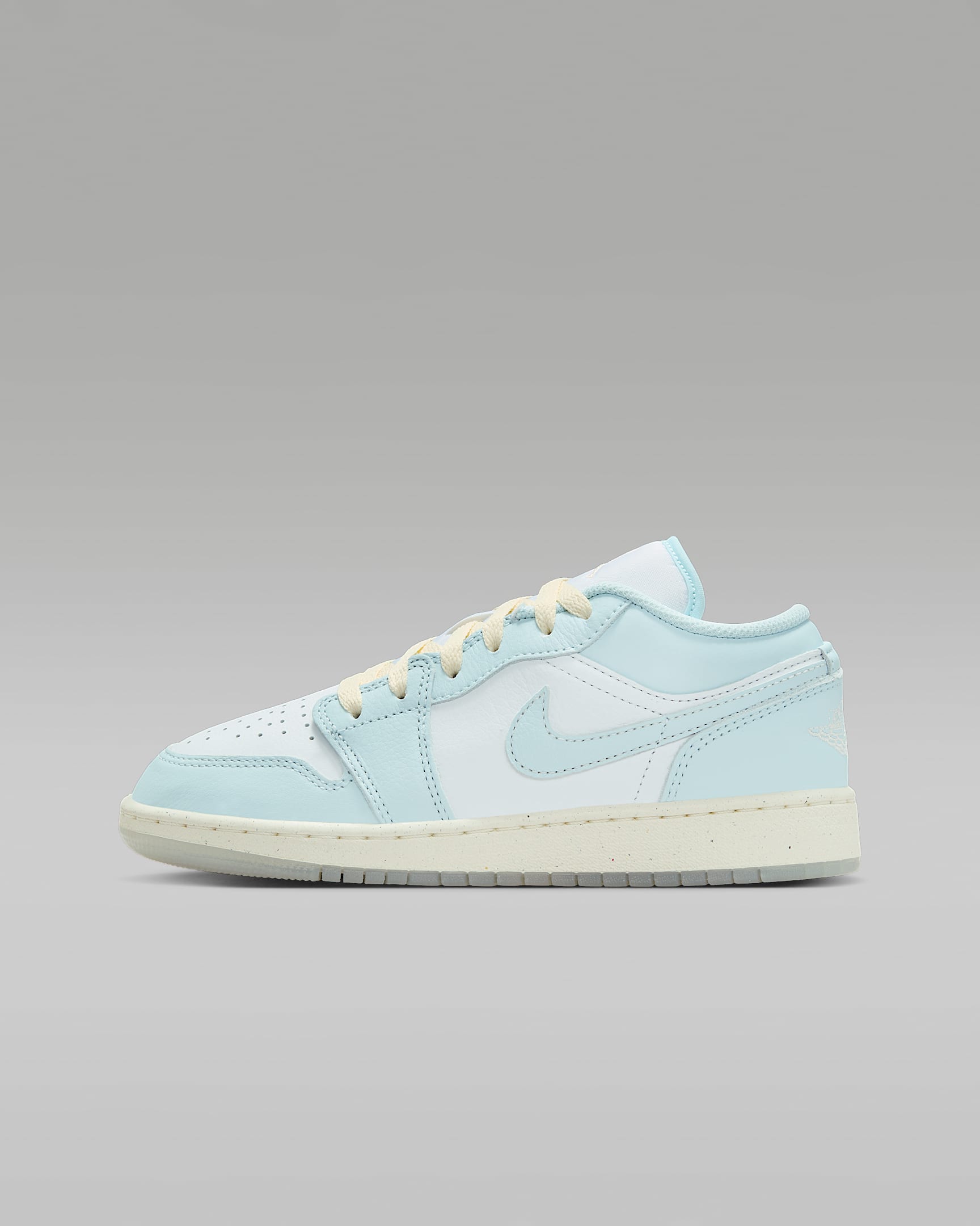 Air Jordan 1 Low SE 大童运动鞋 - 冰川蓝/山峰白/冰番石榴色/海玻璃色