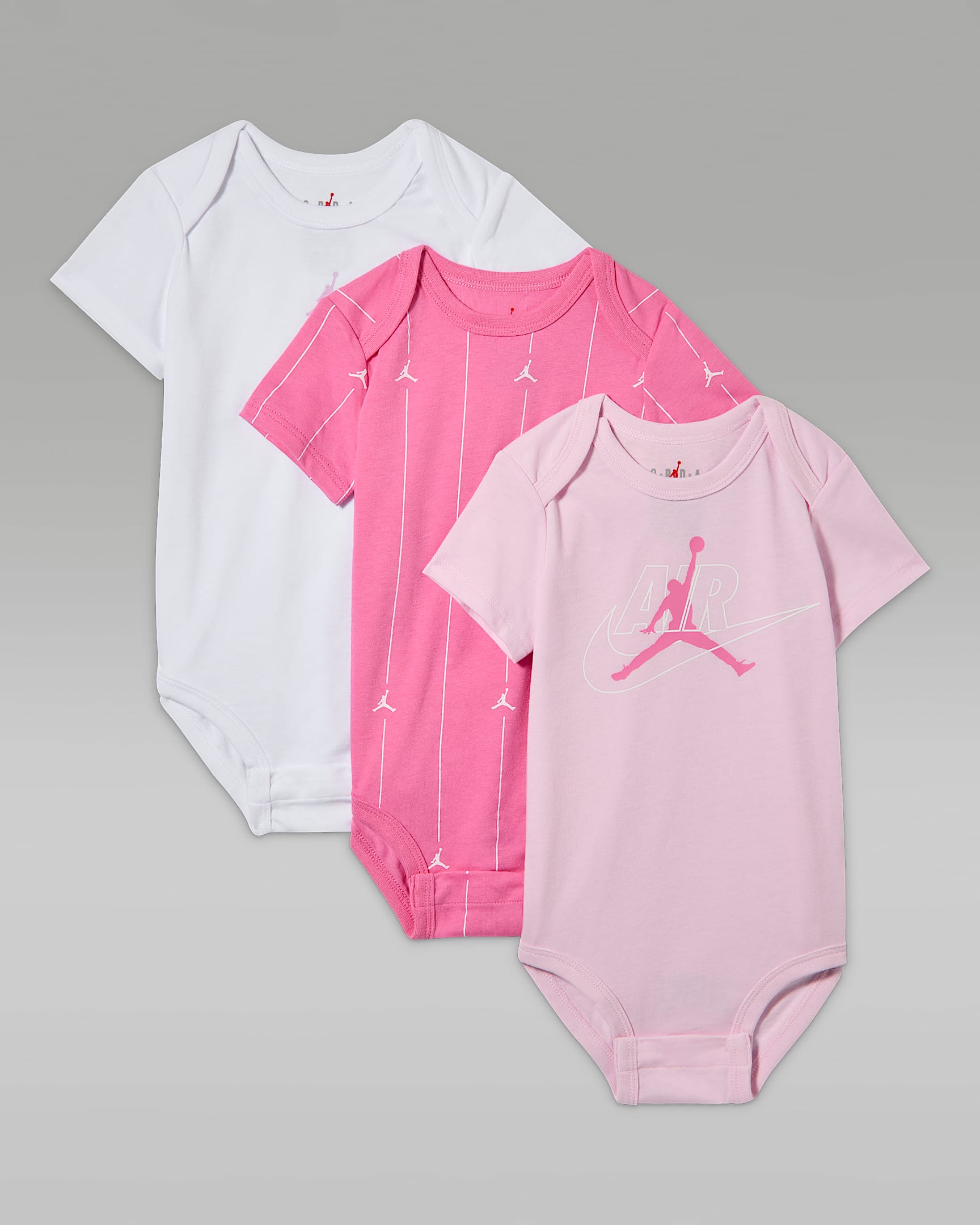 Jordan Jumpman Air 婴童连体衣(3 件) - 泡沫粉