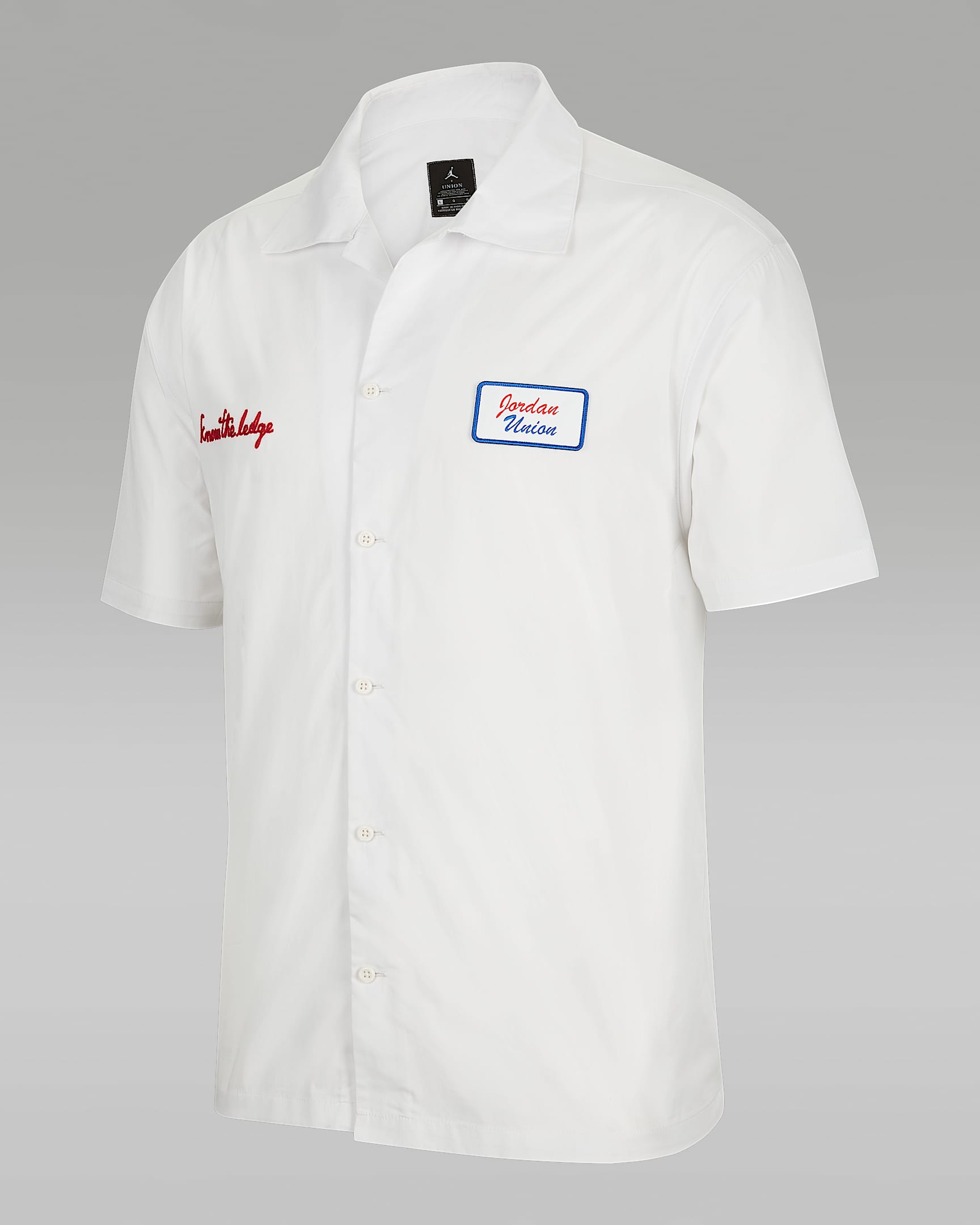 Jordan x Union 男子短袖纽扣上衣 - 浅银灰