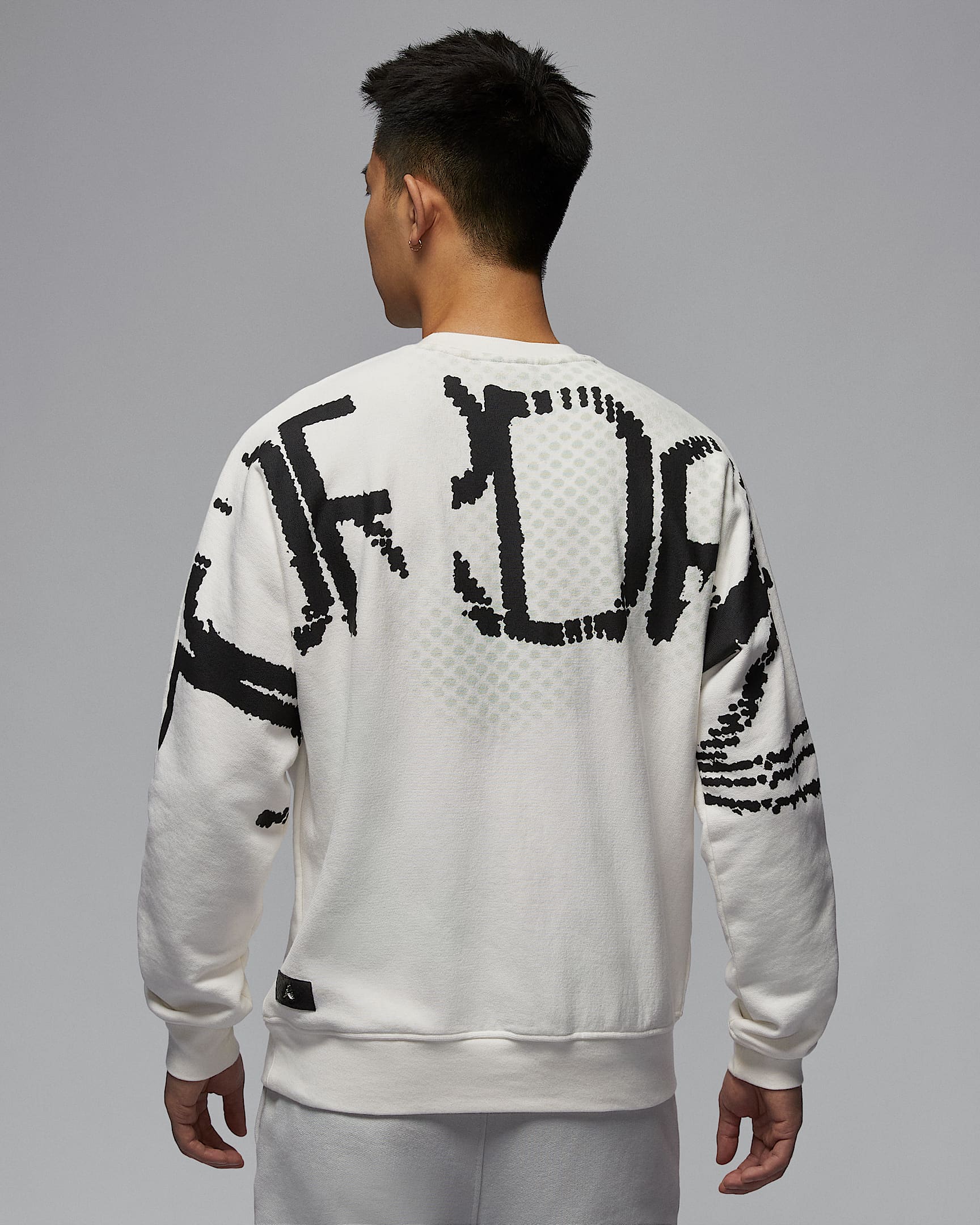 Jordan Flight Fleece CNY 新年蜕变系列男子套头圆领上衣 - 帆白/黑