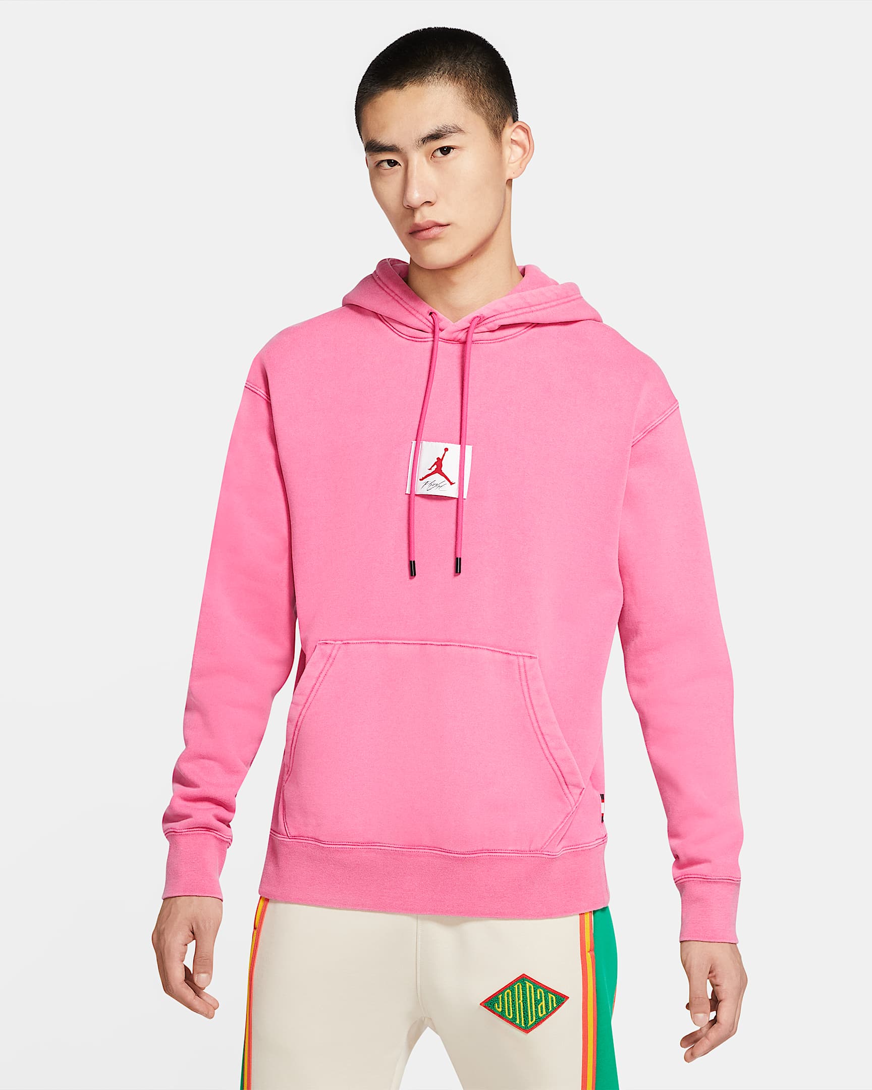 Jordan Flight 男子起绒套头衫 - 西瓜红
