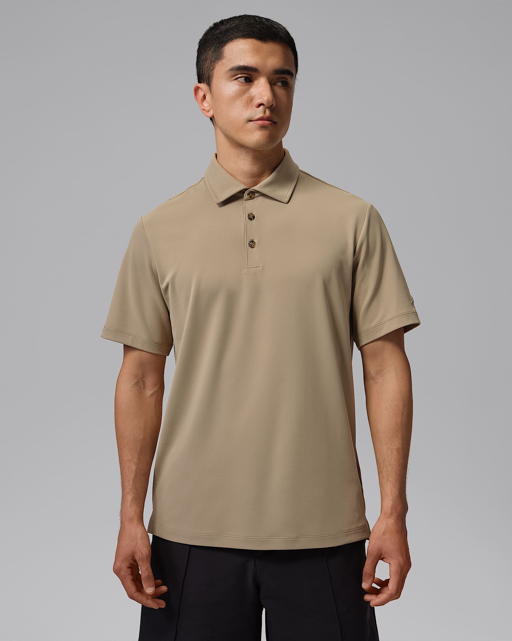 Jordan Sport 男子防晒高尔夫翻领T恤 - 卡其/卡其