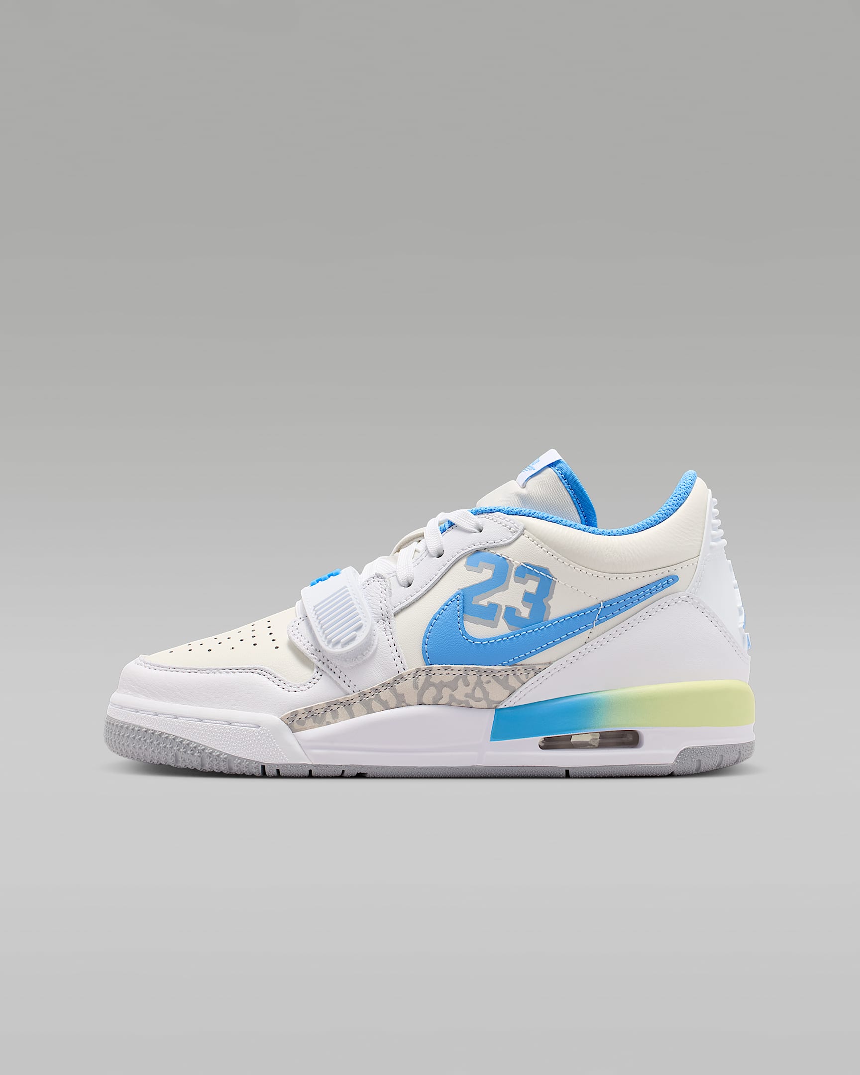 Air Jordan Legacy 312 Low 大童运动鞋 - 帆白/白色/浅活力黄/大学蓝