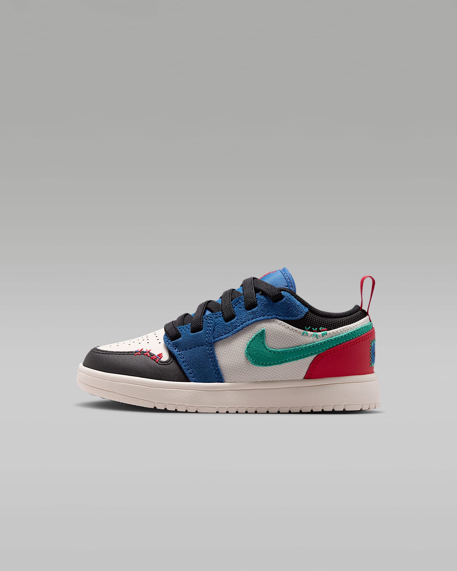 Jordan 1 Low Alt SE 幼童运动鞋 - 纯蓝/大学红/运动绿/黑