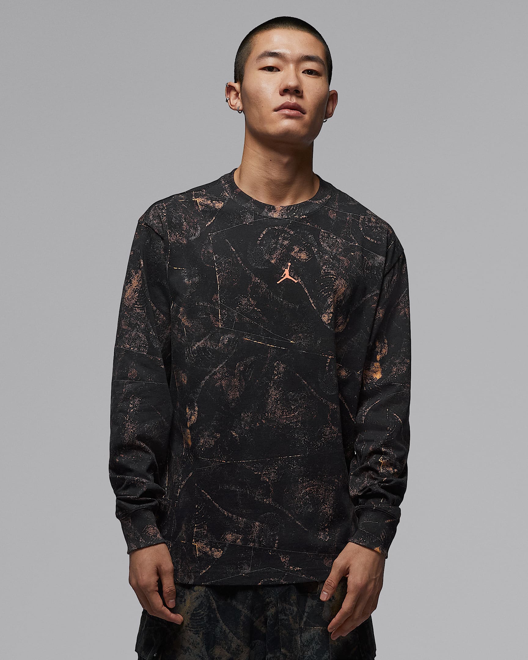Jordan Brooklyn 男子长袖T恤 - 黑