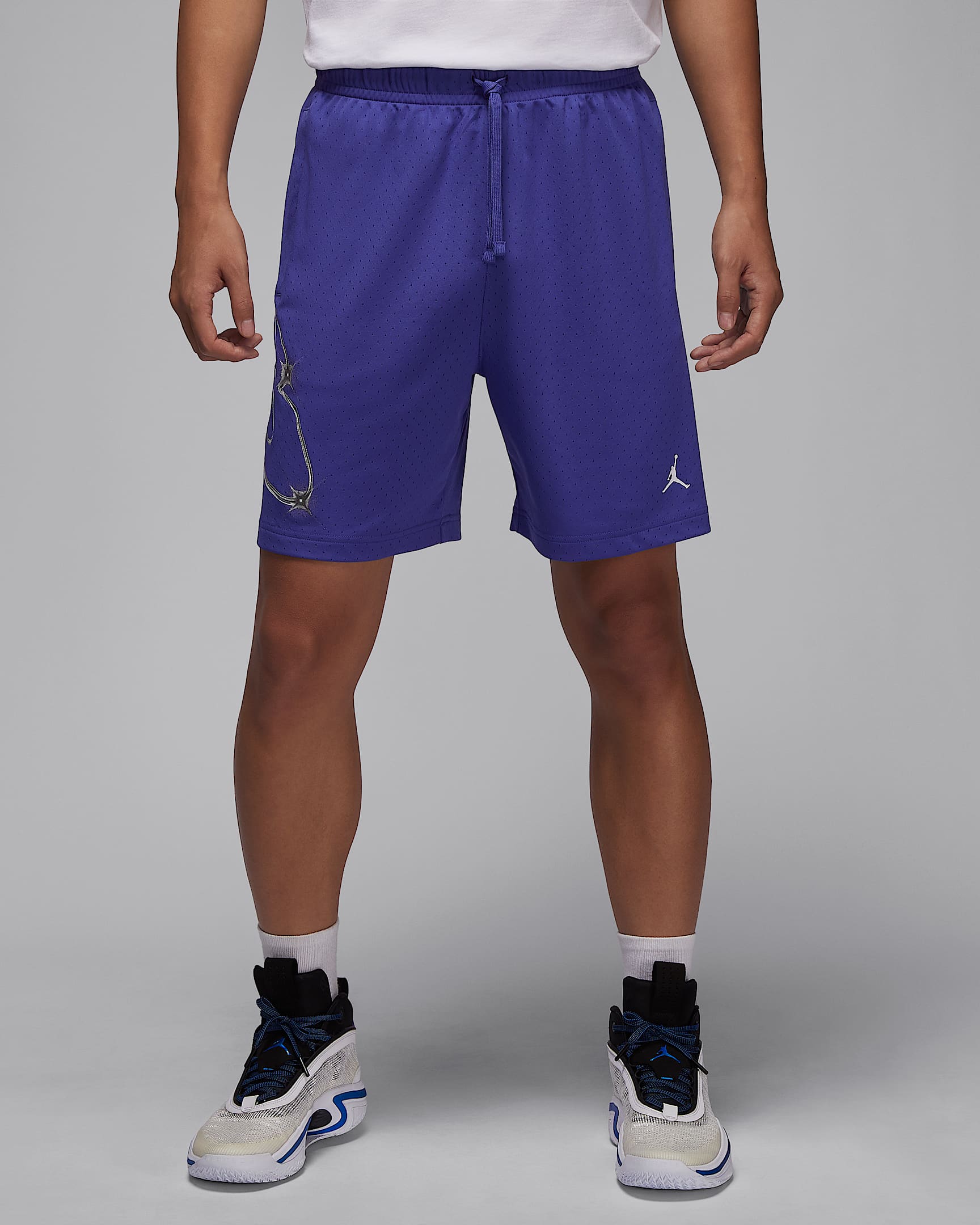 Jordan Sport Dri-FIT 男子速干印花短裤 - 彗星紫/白色