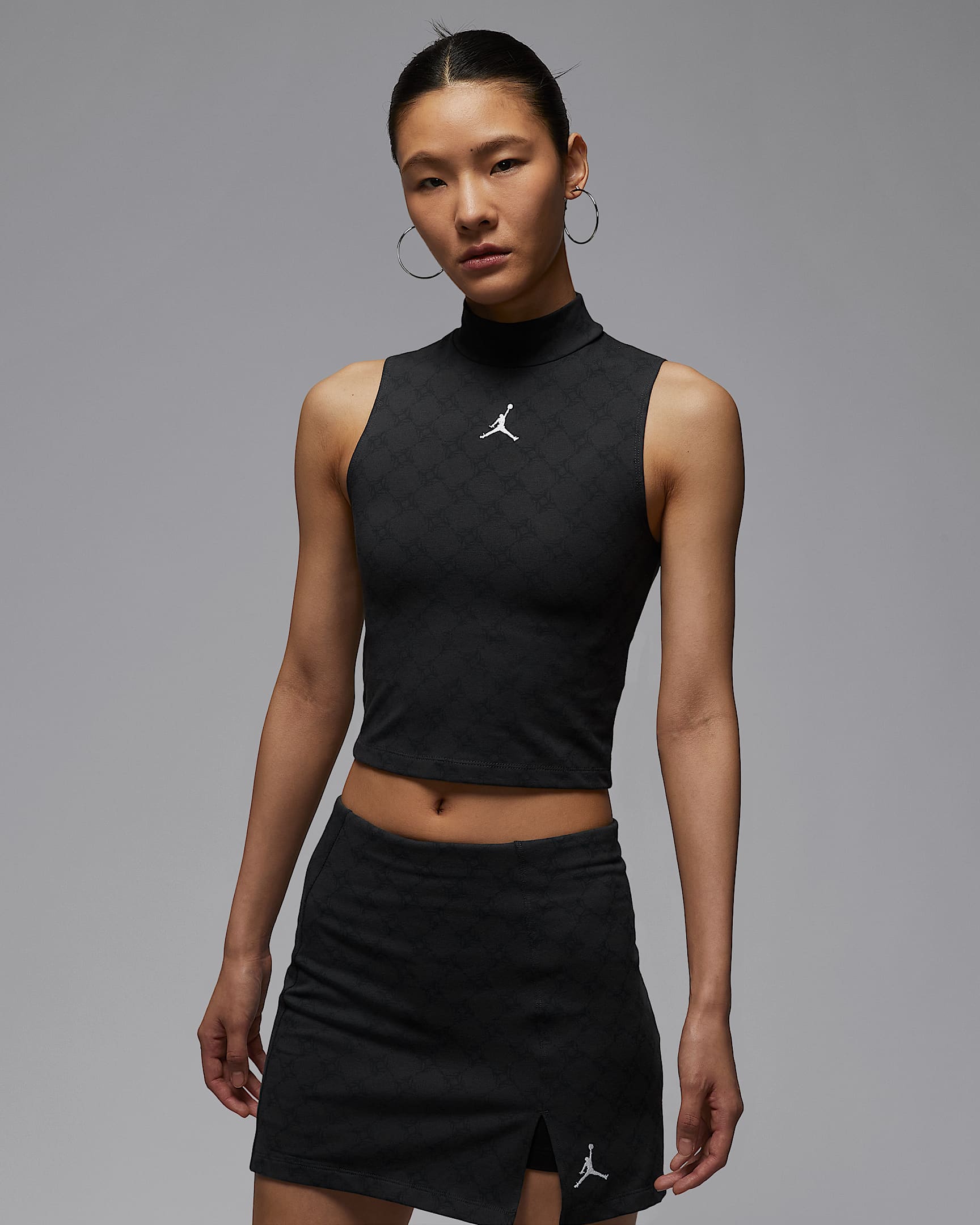 Jordan Brooklyn 女子企领针织背心 - 黑/白色