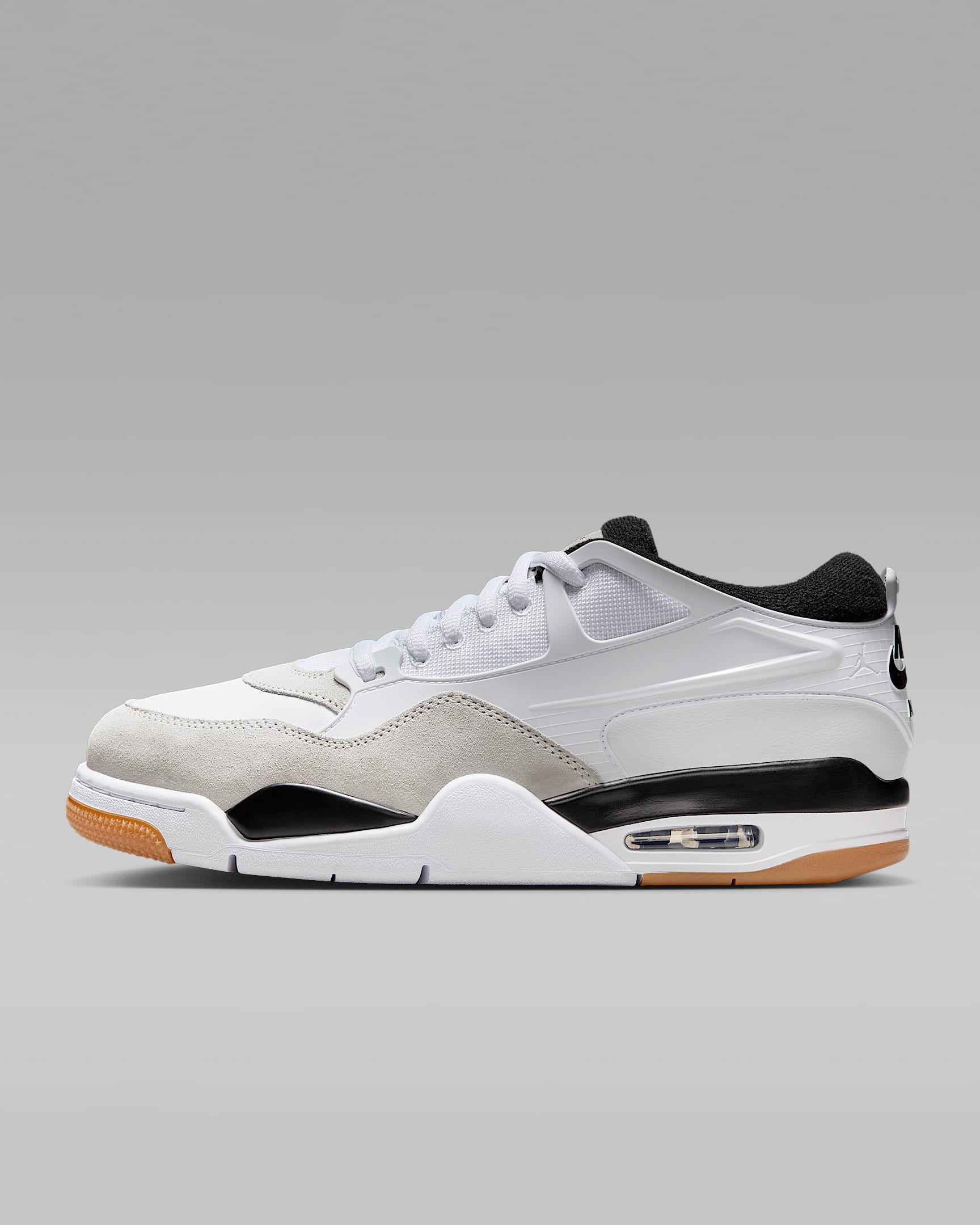 Air Jordan 4 RM 男子运动鞋骑士鞋 - 白色/浅灰/橡皮中褐/黑