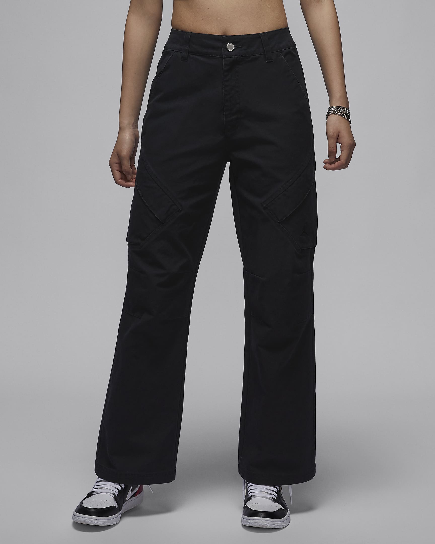 Jordan Chicago 女子工装风长裤 - 黑