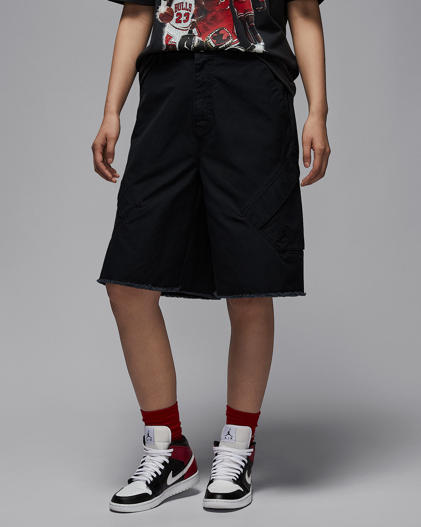 Jordan Flight Chicago 女子宽松短裤 - 黑