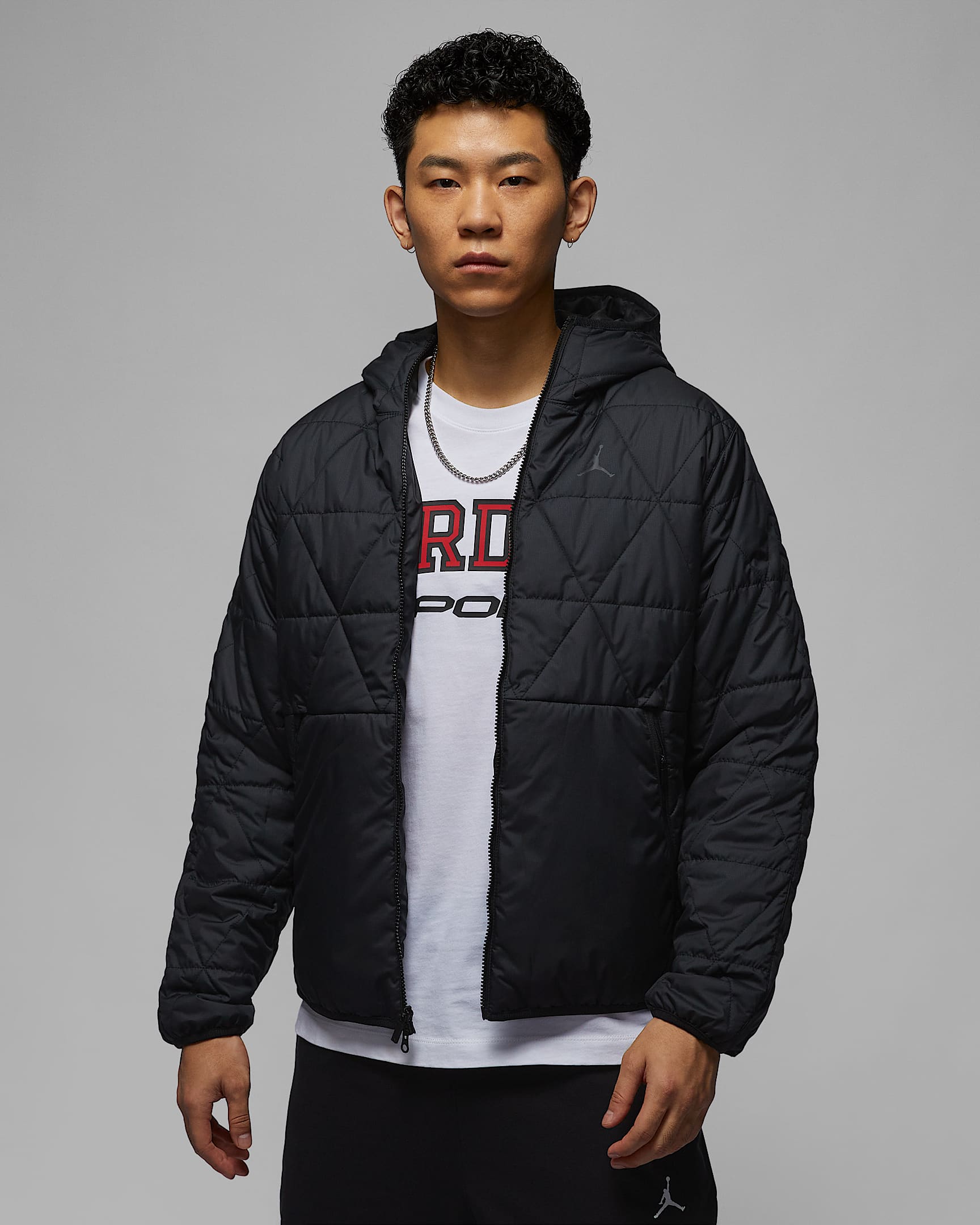 Jordan Sport Therma-FIT 男子拒水夹克 - 黑/暗灰色