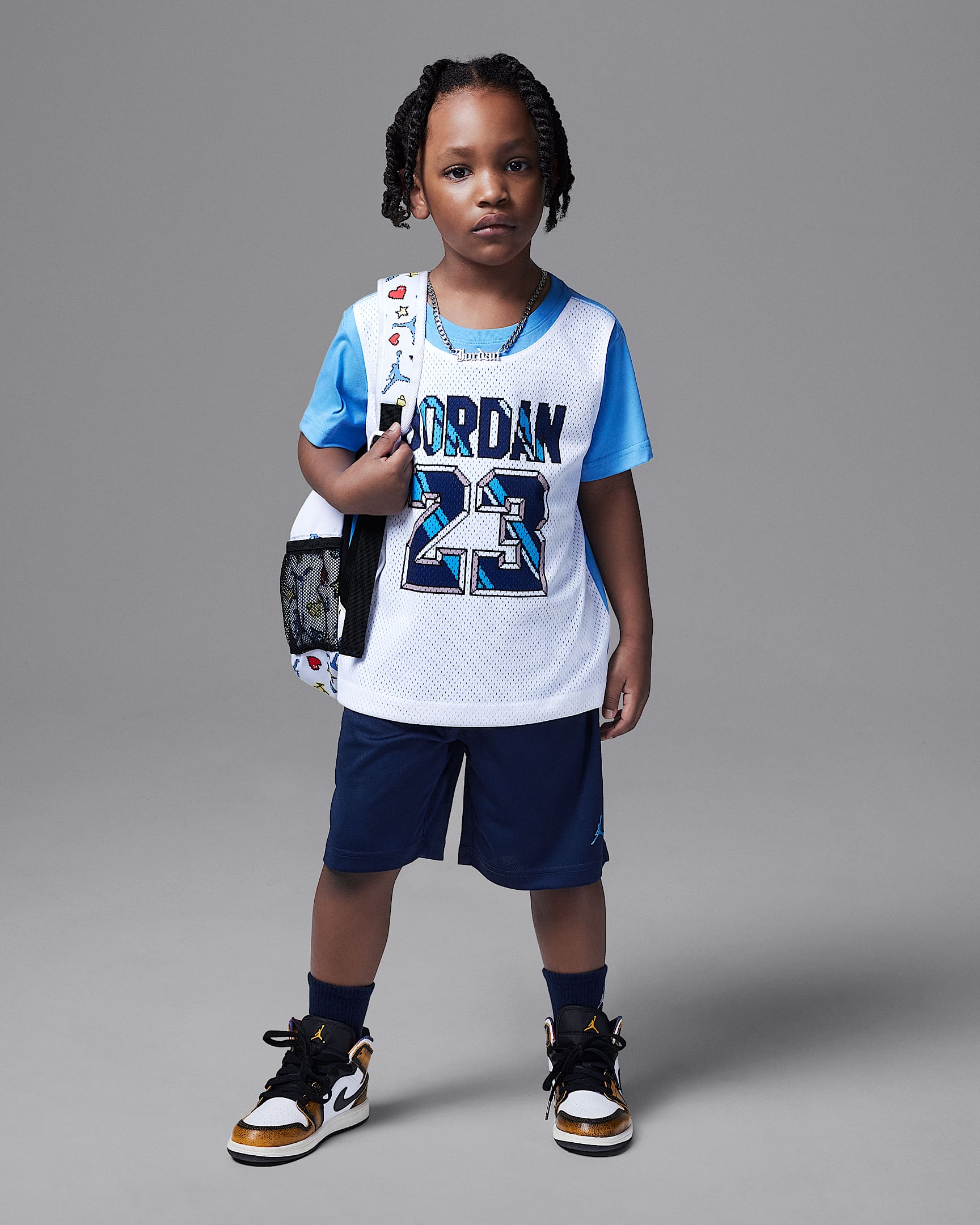 Jordan 23 幼童T恤和短裤套装 - 深藏青