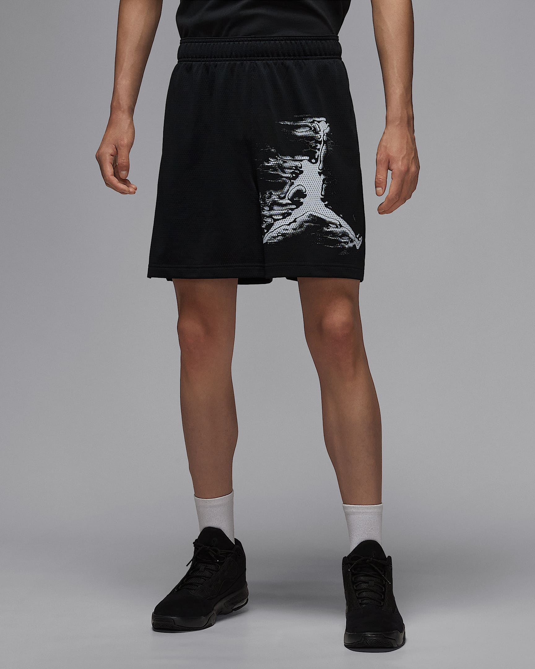 Jordan Sport Dri-FIT 男子速干印花短裤 - 黑