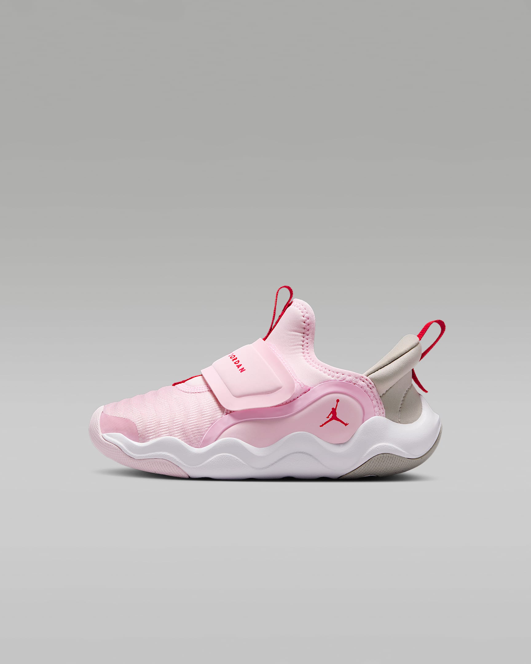 Jordan 23/7.2 EasyOn 小鲨鱼幼童运动鞋 - 泡沫粉/科技灰/白色/火焰红