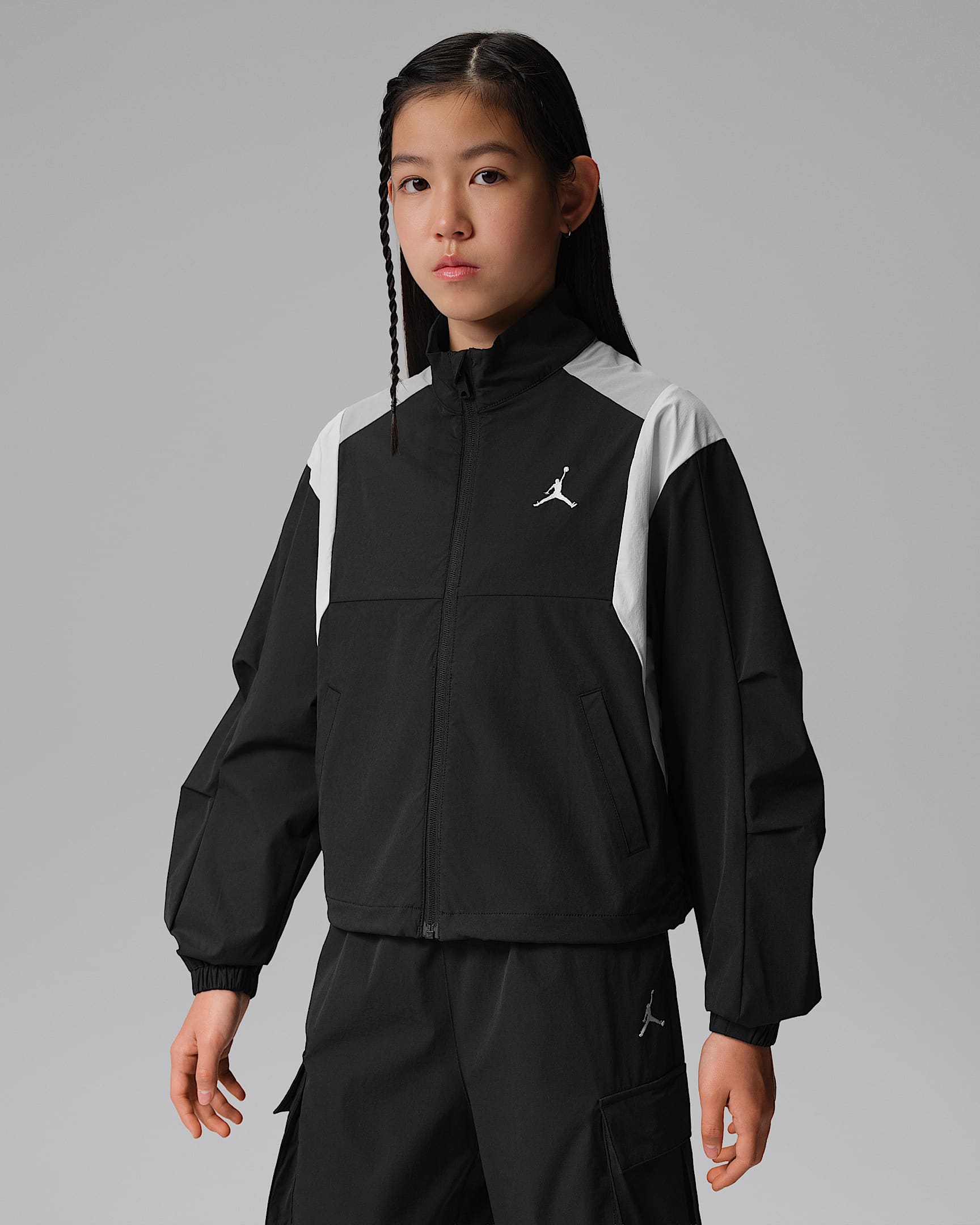 Jordan 大童夹克 - 黑
