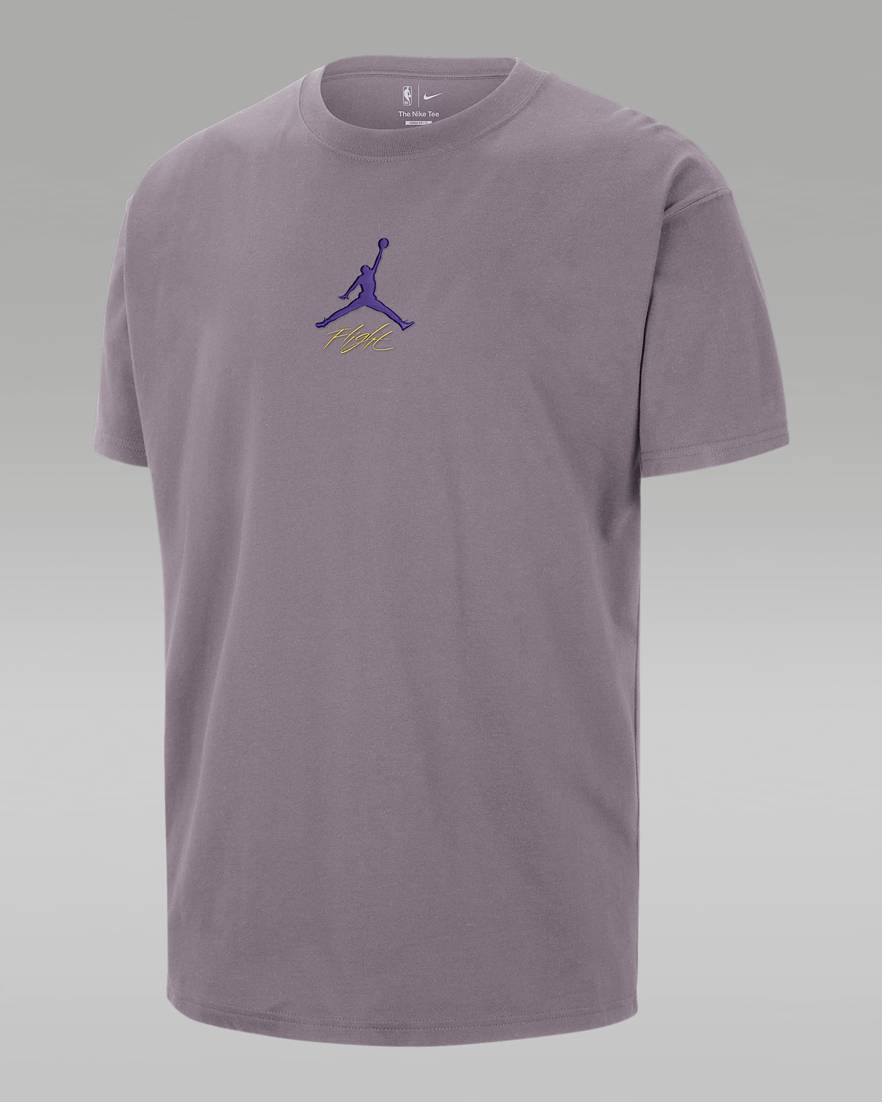 洛杉矶湖人队 Courtside Statement Edition Jordan NBA 男子T恤 - 烟雾紫