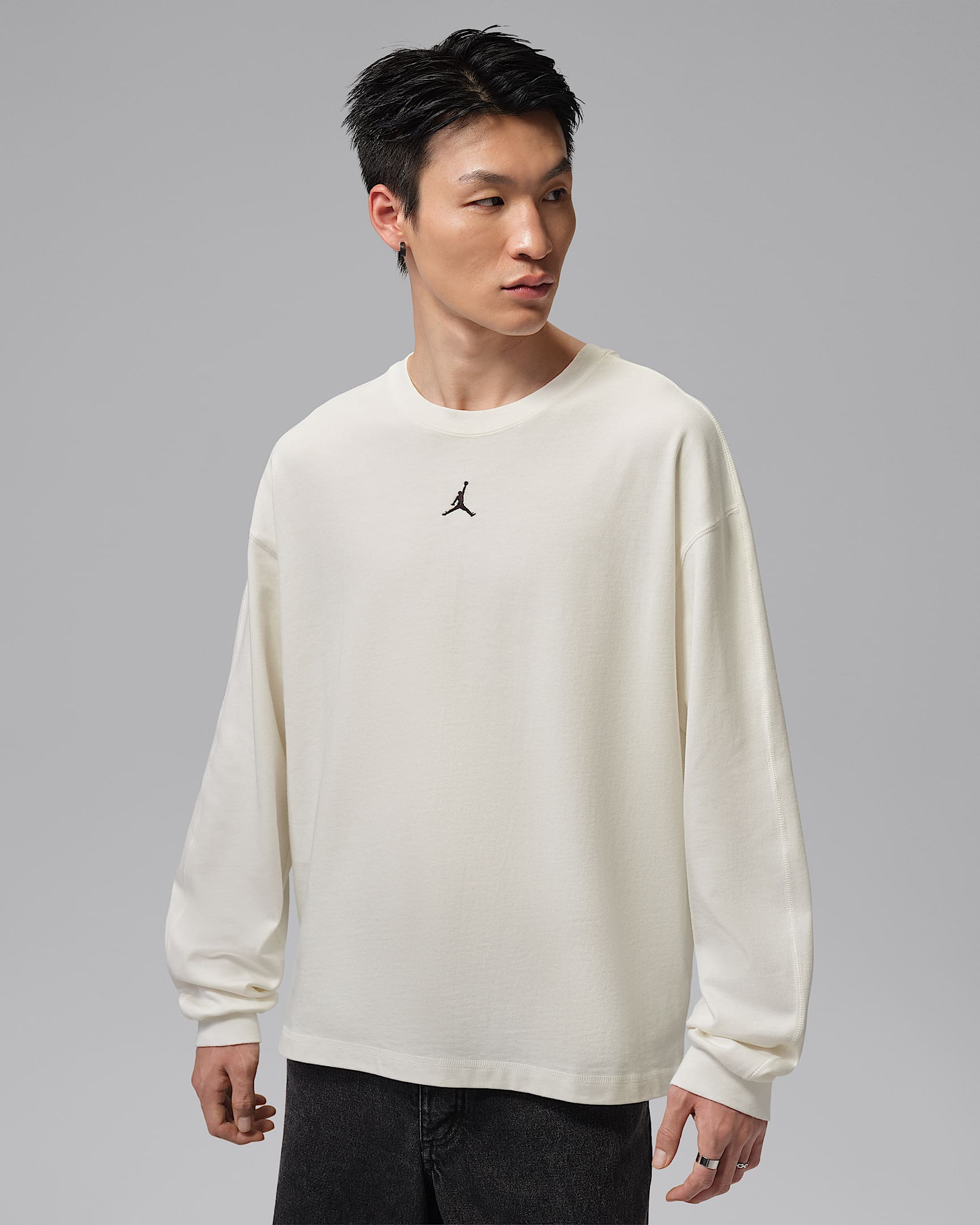 Jordan Flight 男子厚实长袖上衣 - 帆白/帆白/黑