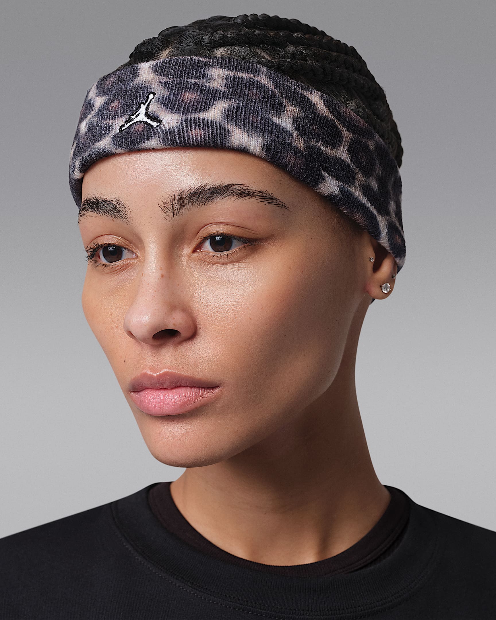 Jordan Dri-FIT Terry 速干头带（1 条） - 黑/黑/白色