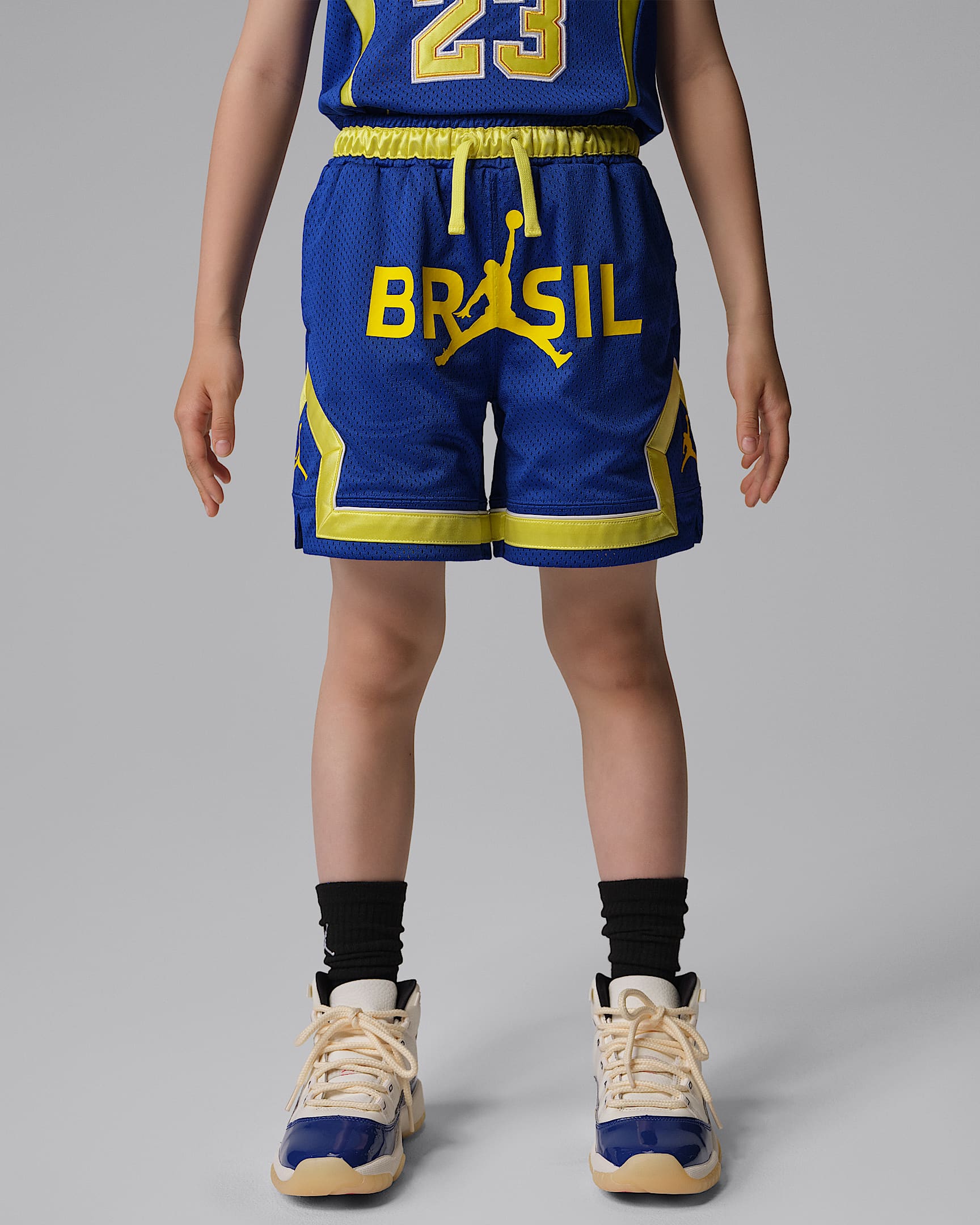 Jordan Essentials Dri-FIT P6 Diamond 幼童速干网眼布短裤 - 旧宝蓝