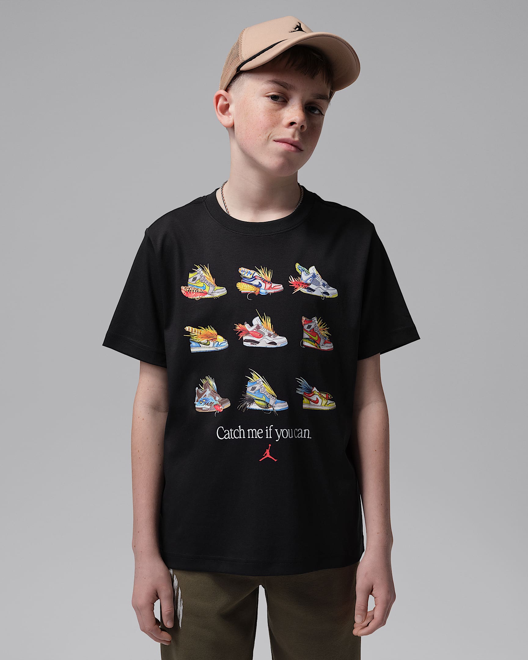 Jordan Fishing Lures 大童T恤 - 黑