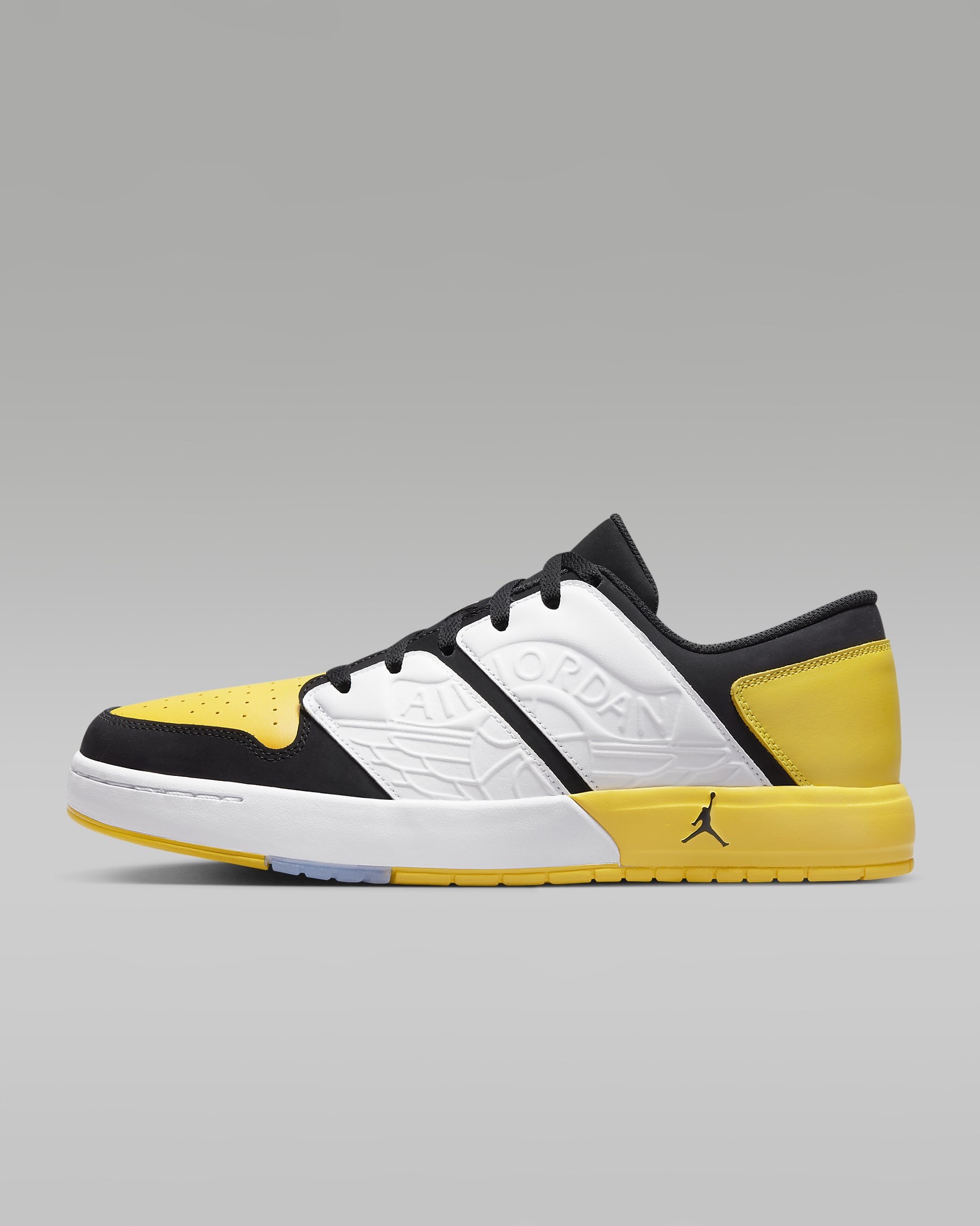 Jordan Nu Retro 1 Low 复刻男子运动鞋 - 黑/旅行黄/白色