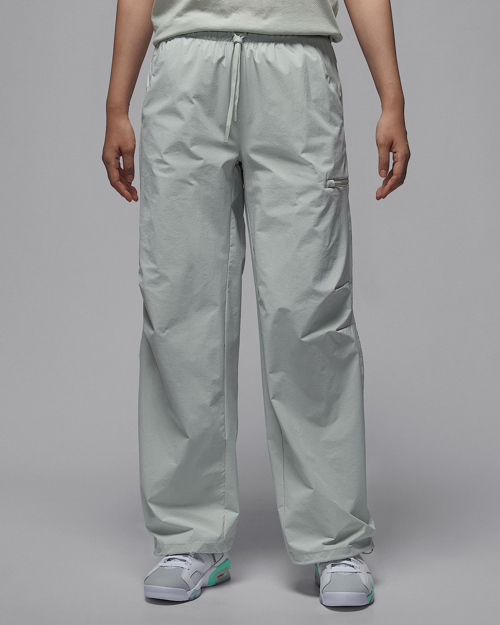 Jordan Sport Dri-FIT Tunnel 女子防晒速干长裤 - 浅银/白色