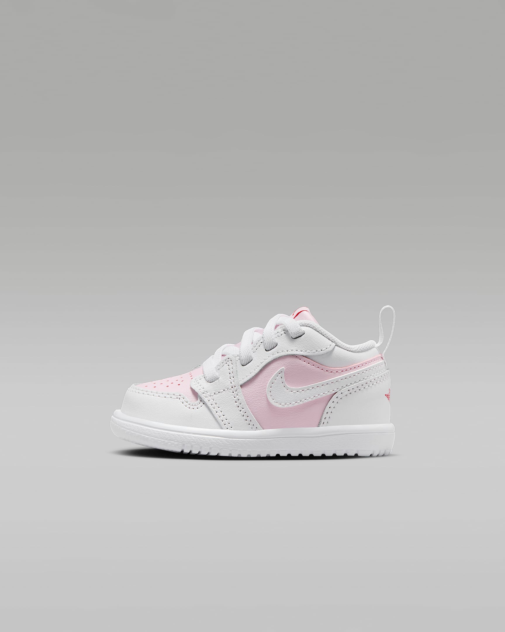 Jordan 1 Low Alt 婴童运动鞋 - 泡沫粉/火焰红/白色