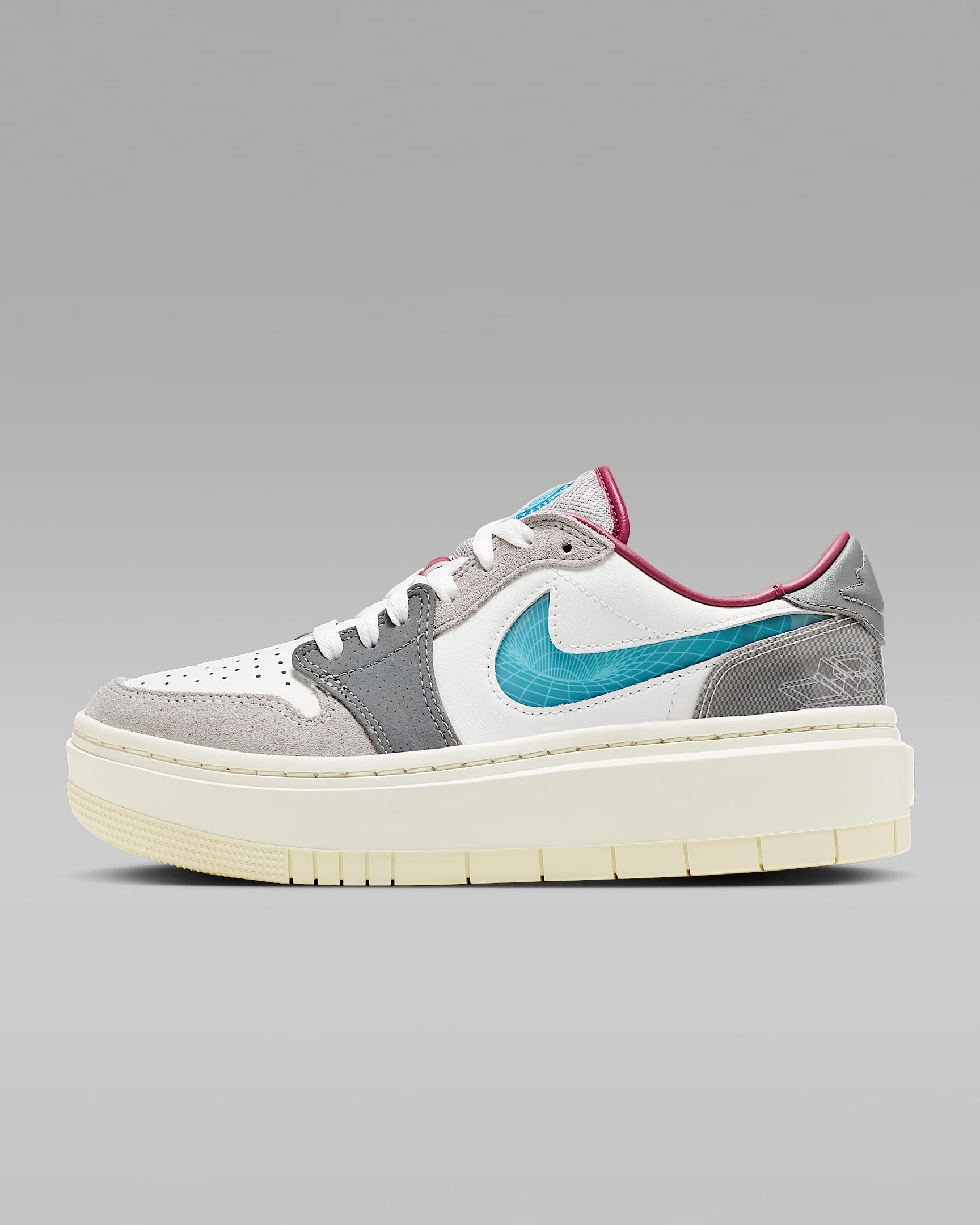 Air Jordan 1 Elevate Low SE 女子运动鞋 - 帆白/椰奶色/烟灰/贝塔蓝