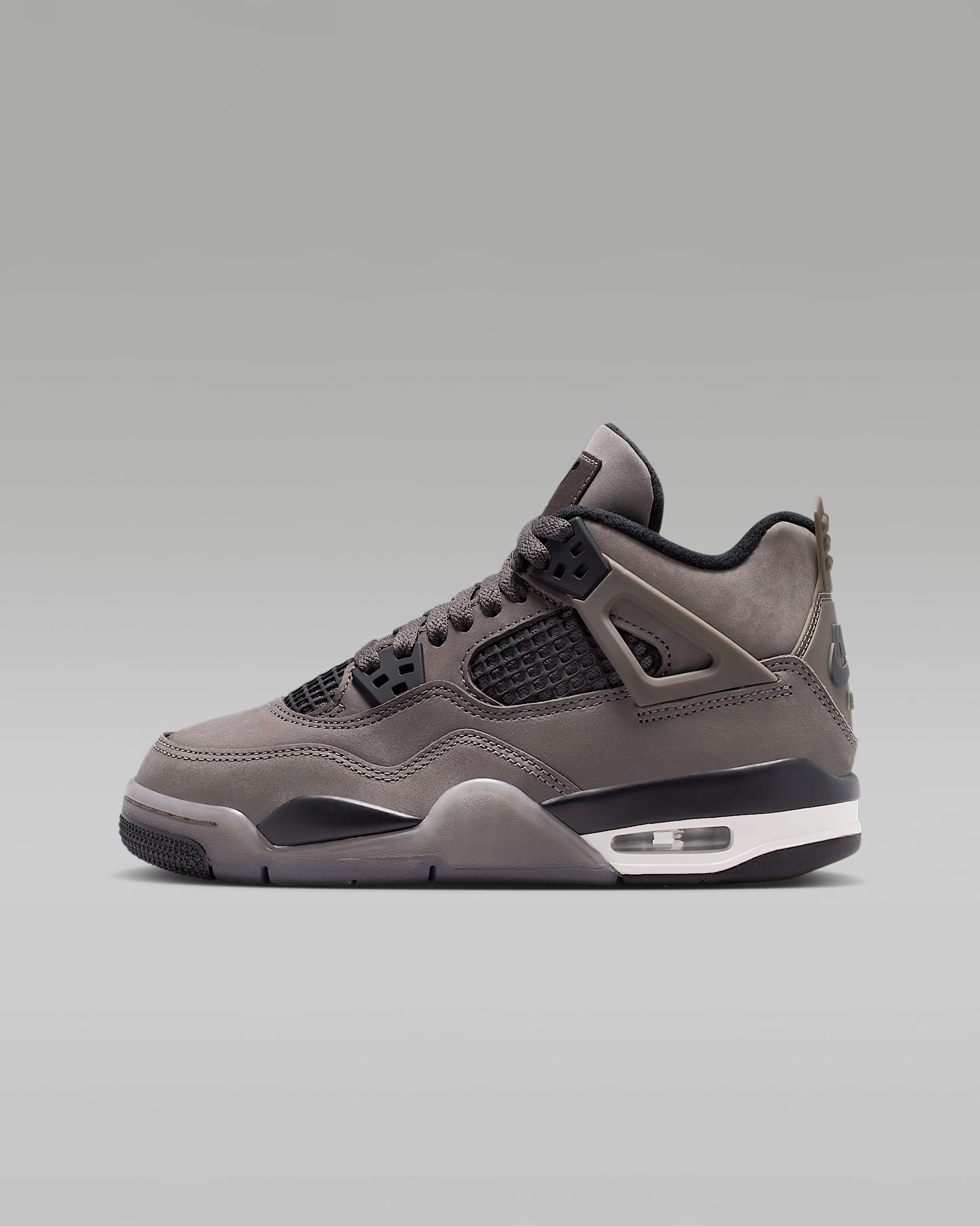 Air Jordan 4 Retro 复刻大童运动鞋 - 洞穴石色/幻影灰白/黑