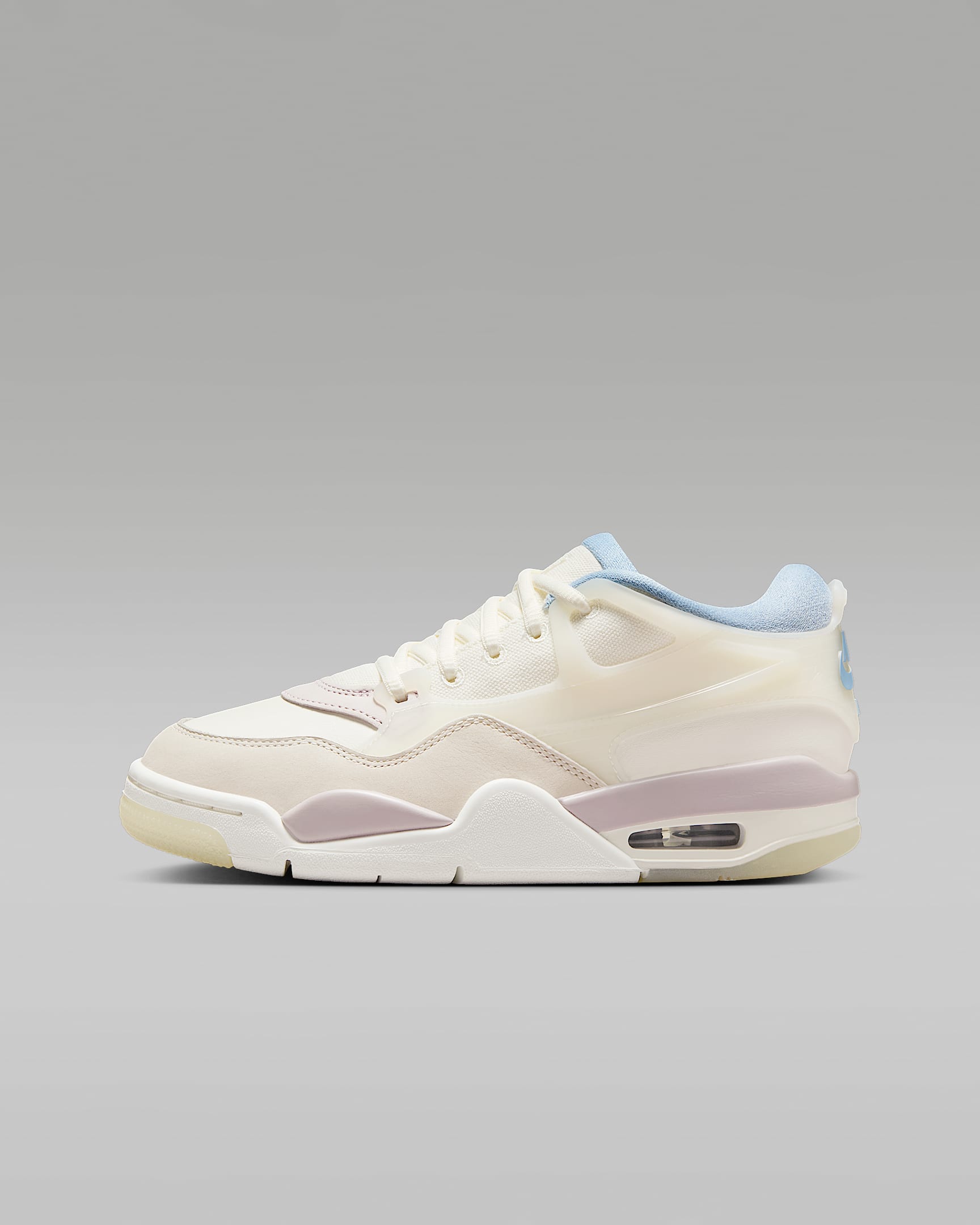 Air Jordan 4 RM 大童运动鞋骑士鞋 - 帆白/帆白/淡象牙白/浅军械蓝