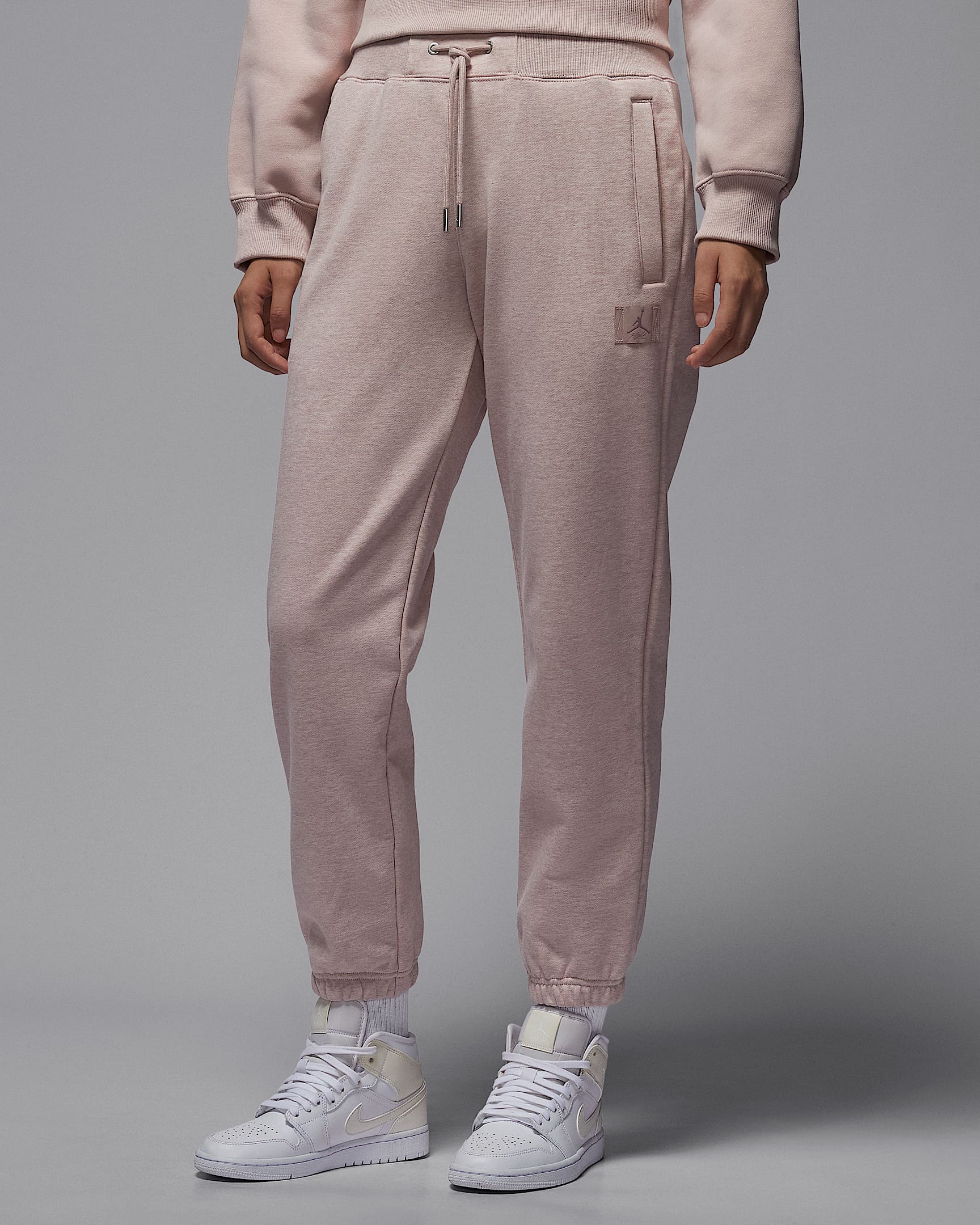 Jordan Flight Fleece 女子长裤 - 化石石灰/灰褐