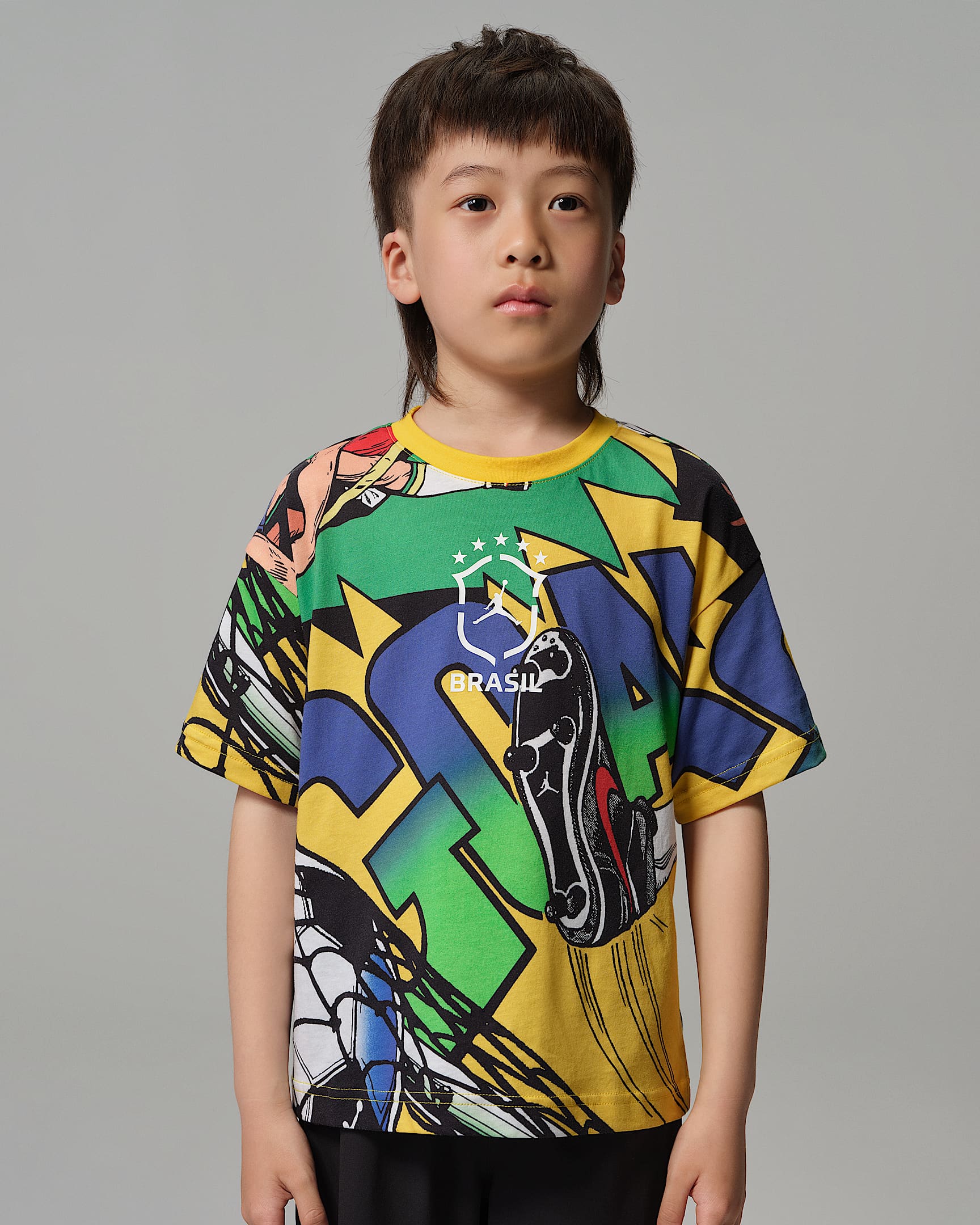 Jordan Essentials Goal 幼童T恤 - 校园粟黄