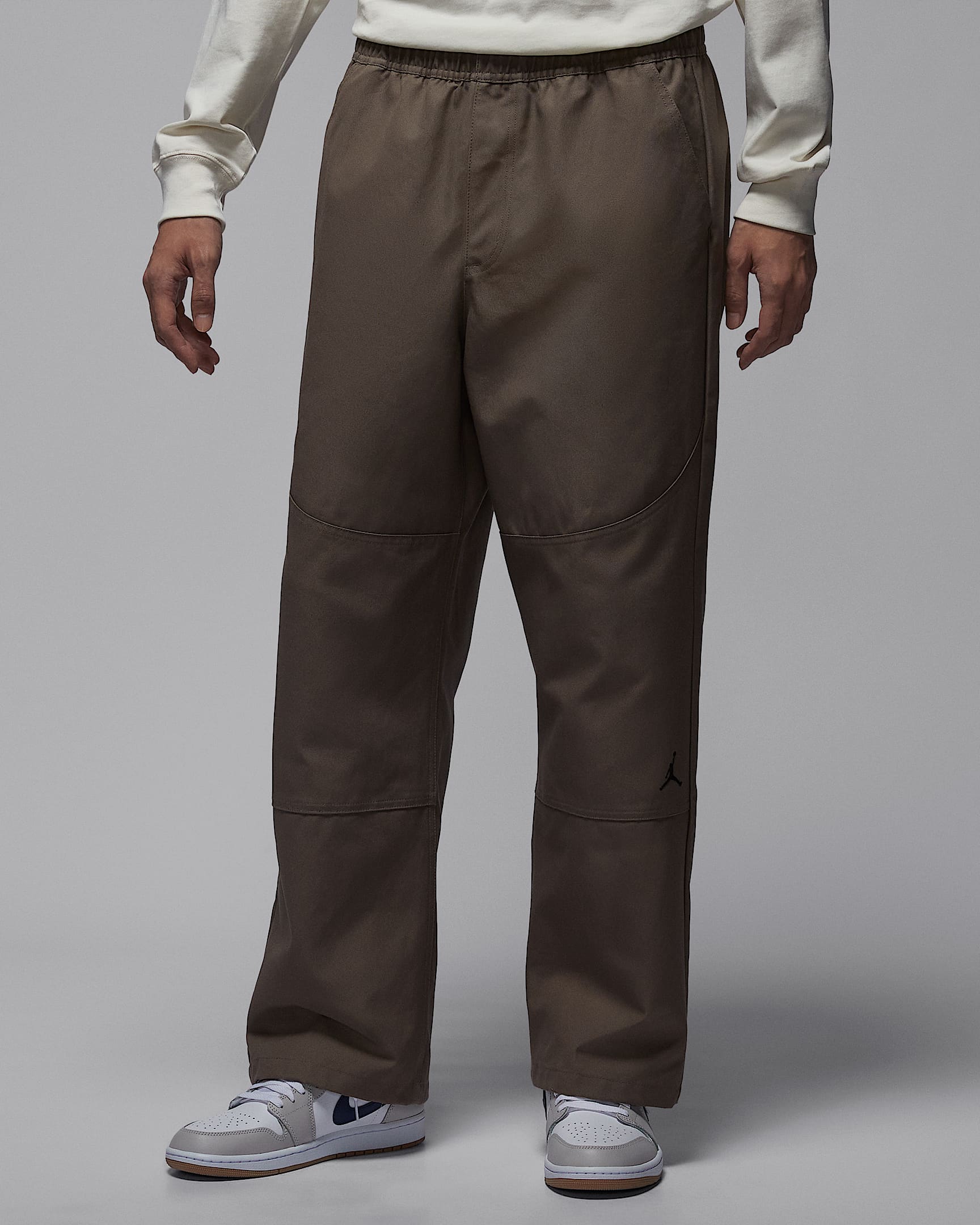 Jordan Brooklyn 男子梭织长裤 - 橄榄灰/黑