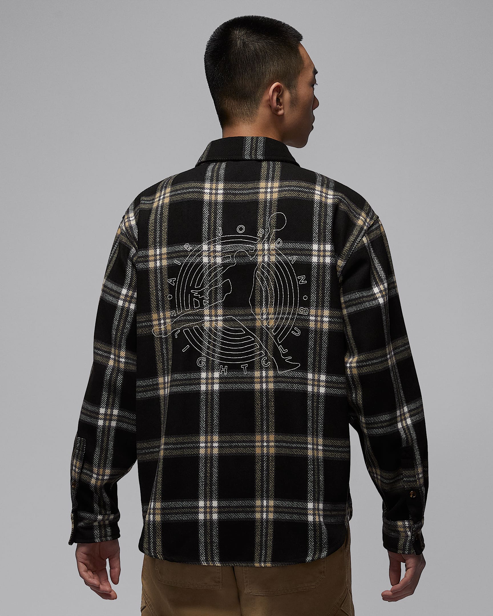 Jordan Flight 男子法兰绒衬衫 - 黑/淡象牙白