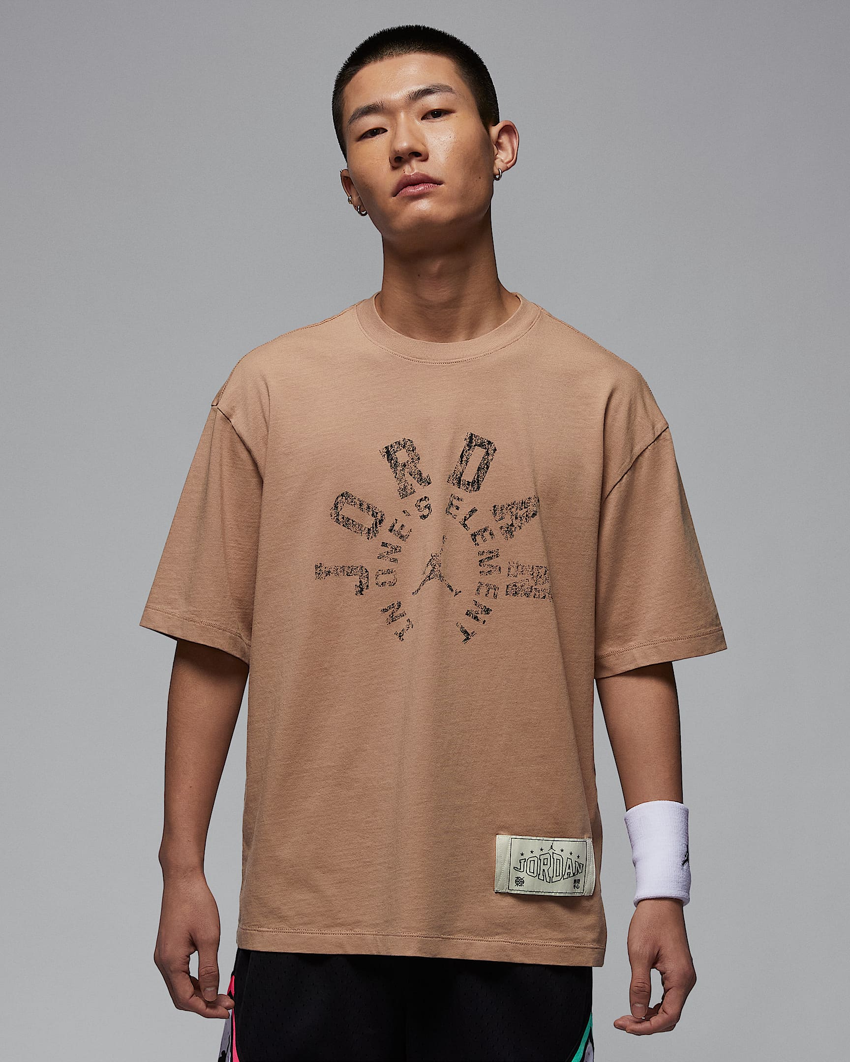 Jordan 85 Dongdan 下站东单男子速干T恤 - 麻黄/燕麦色