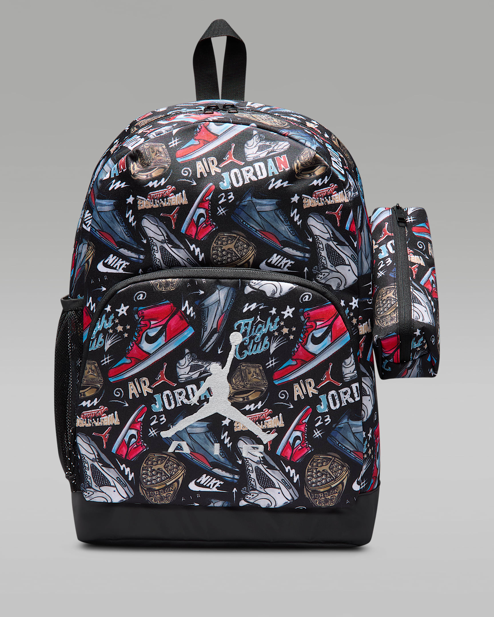 Jordan Air Raid 儿童双肩包 - 黑/健身红