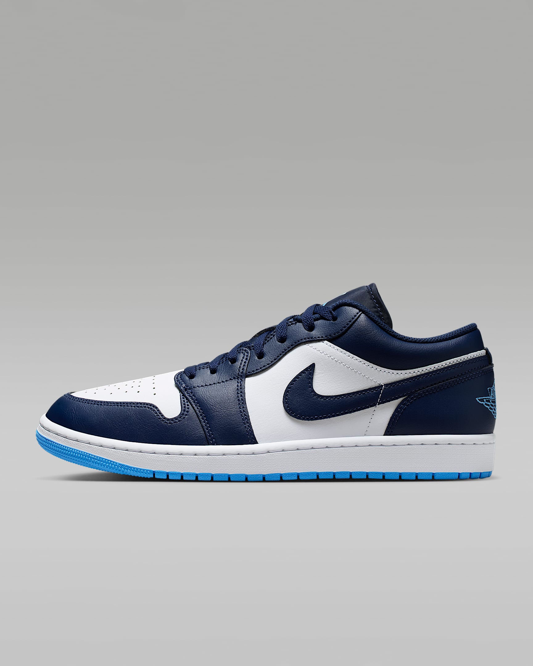 Air Jordan 1 Low 男子运动鞋 - 深藏青/白色/大学蓝