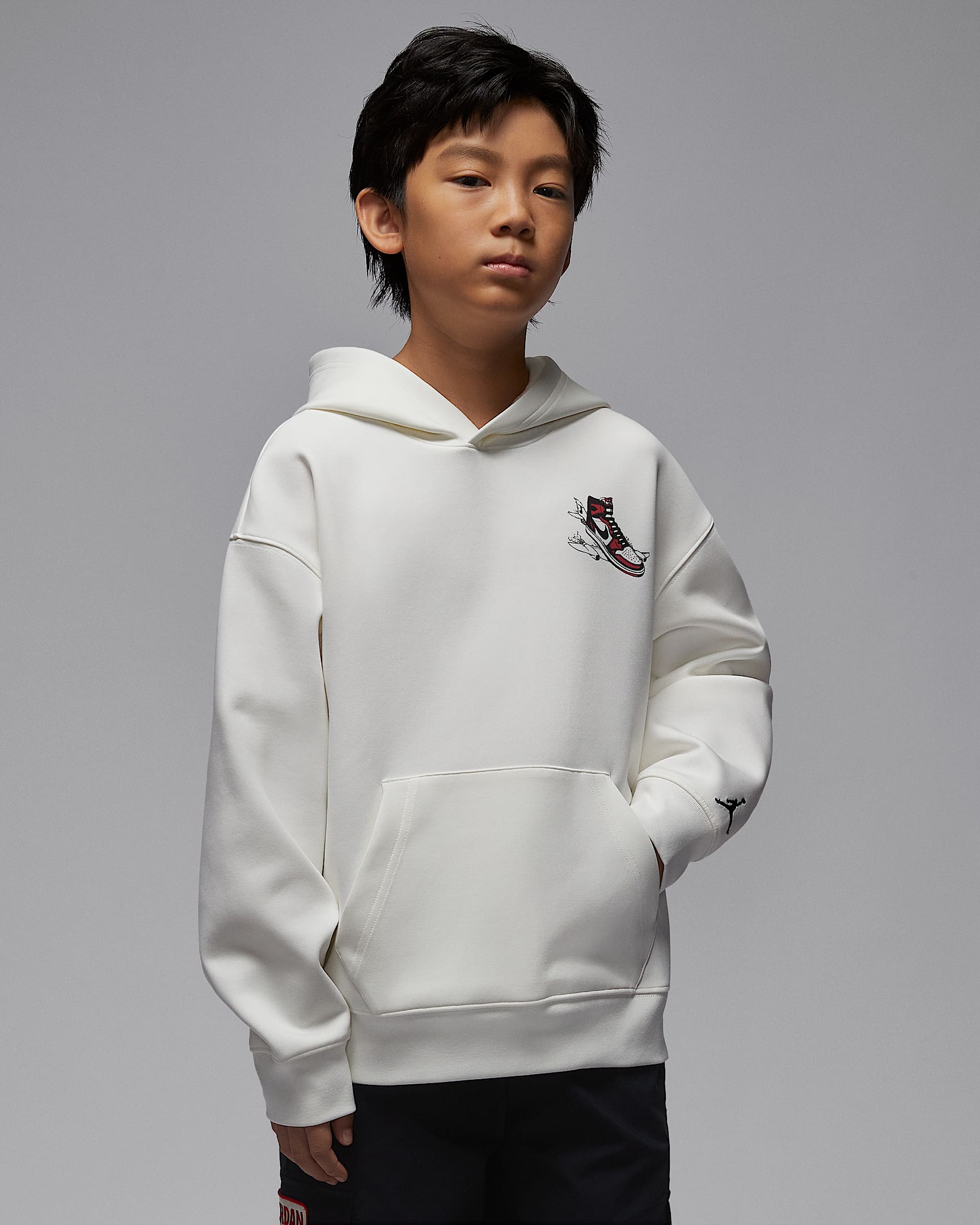 Jordan "Air Jordan Has Landed" 大童套头连帽衫 - 帆白
